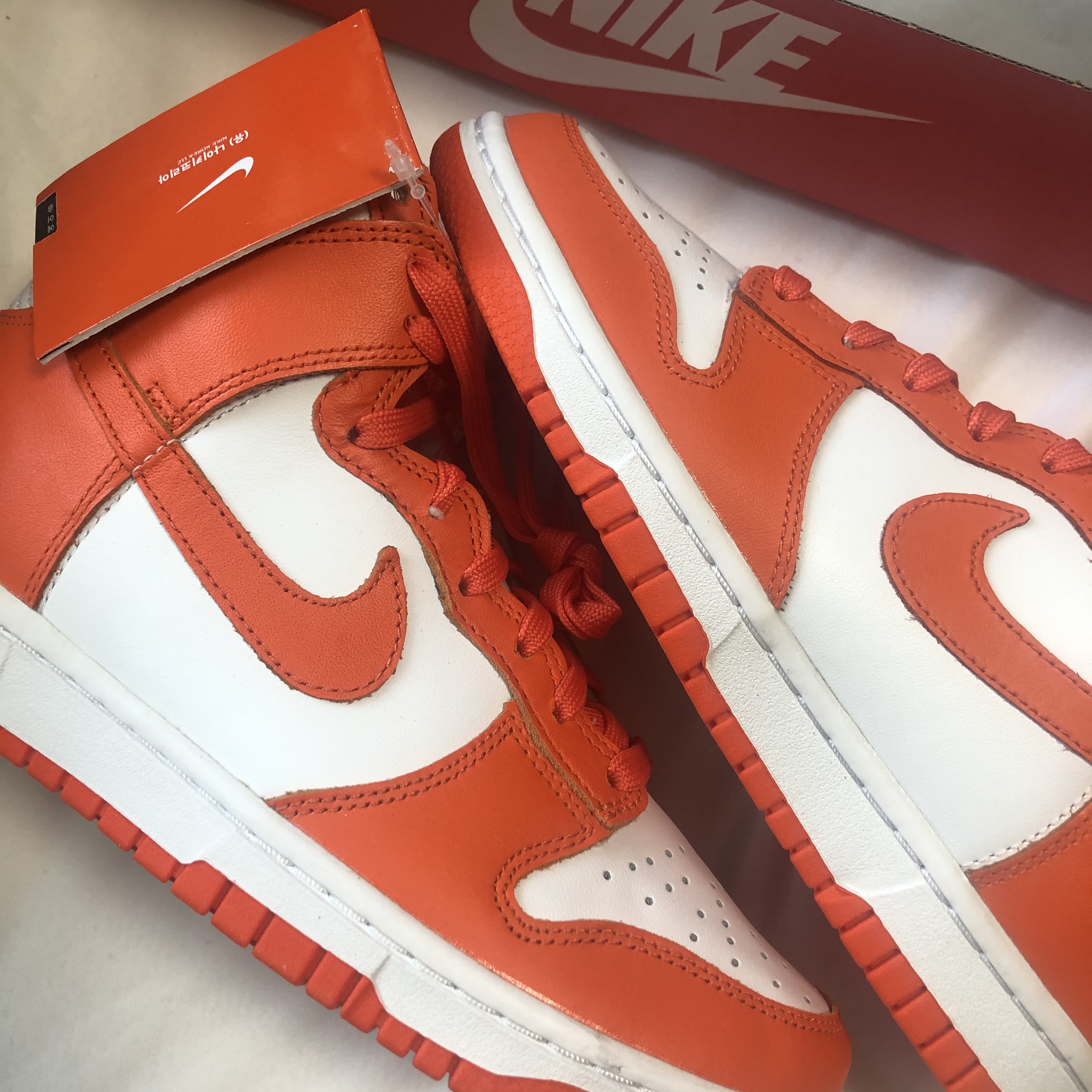 (W) Nike Dunk High Orange Blaze 착용 스타일 - 2