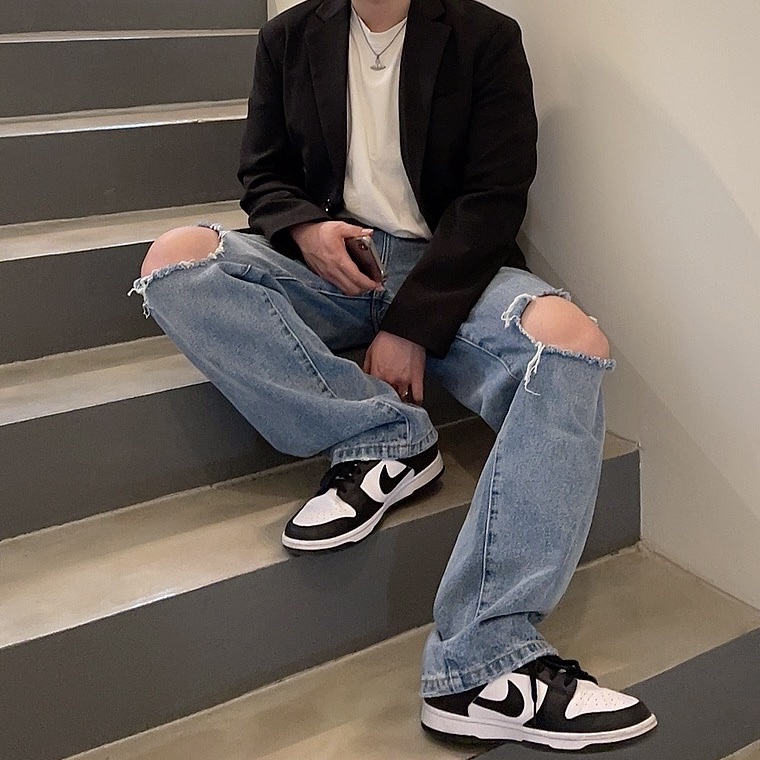 Nike Dunk Low Retro Black 착용 스타일