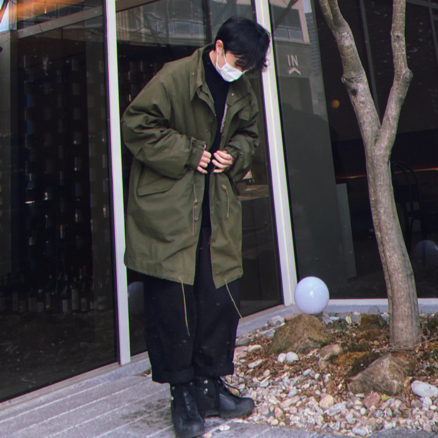 Converse x A-Cold-Wall Chuck Taylor All Star Lugged High Black 착용 스타일