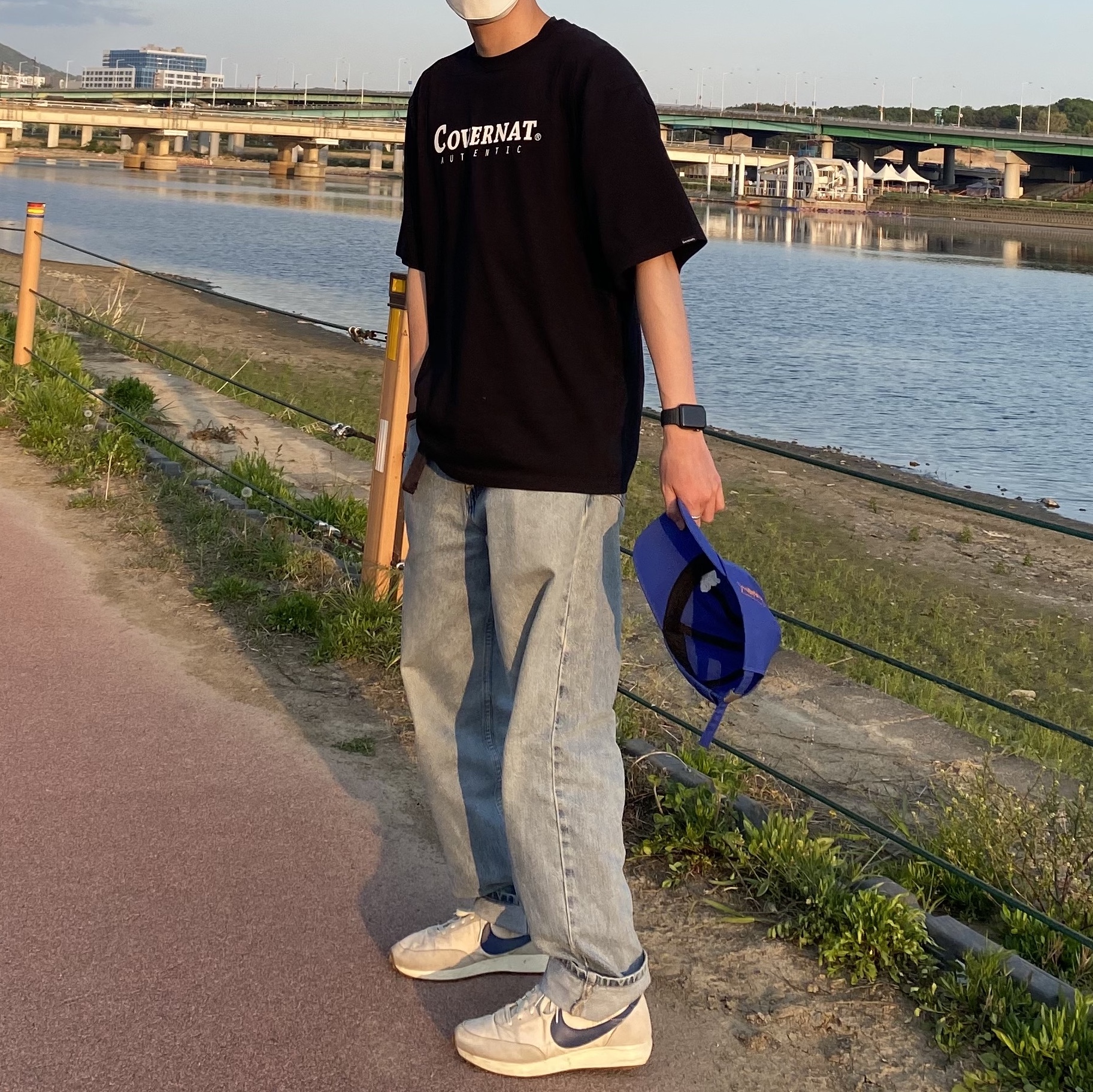 Nike Air Tailwind 79 Mystic Navy 착용 스타일