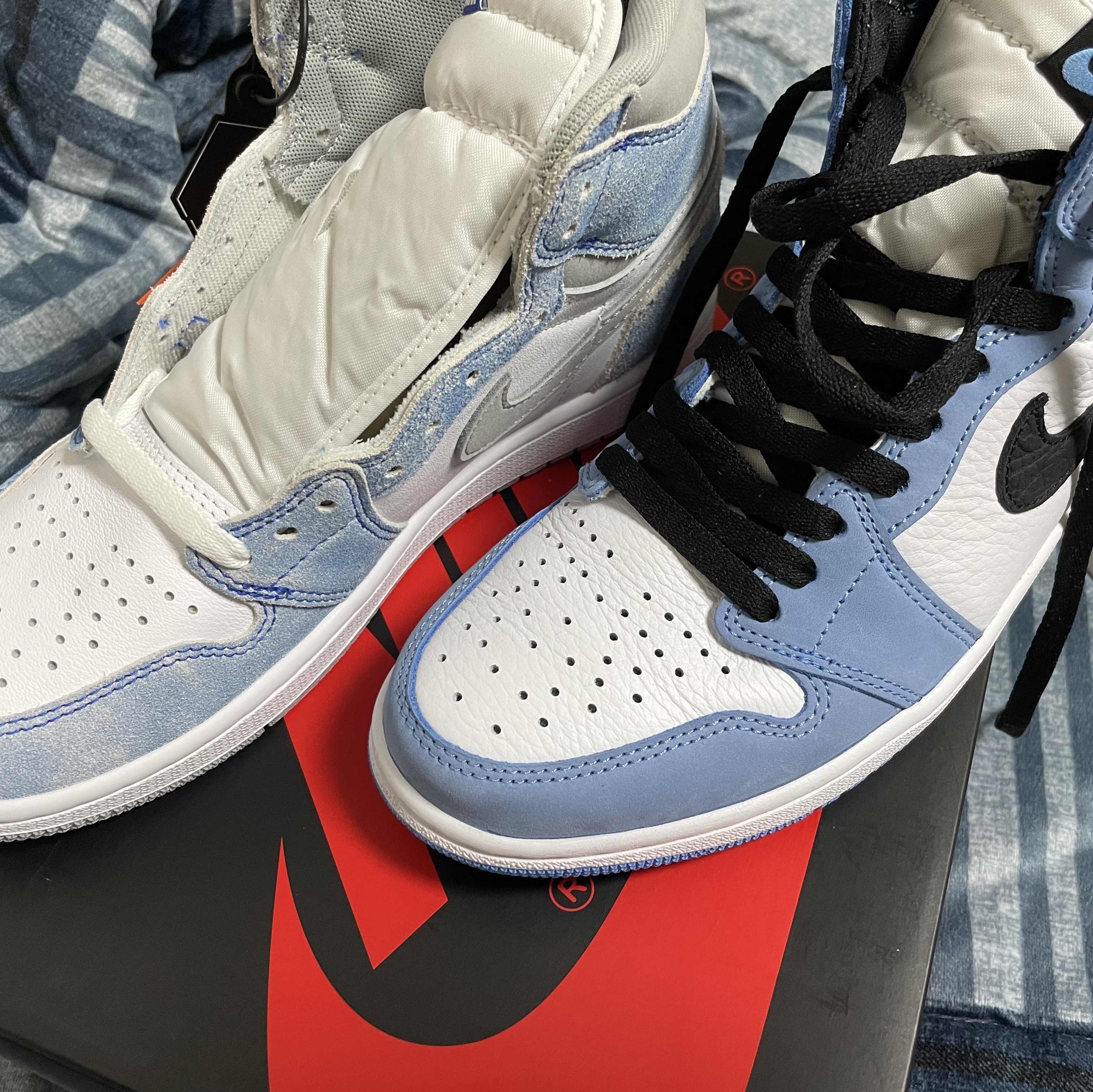 Jordan 1 Retro High OG Hyper Royal 착용 스타일 - 4