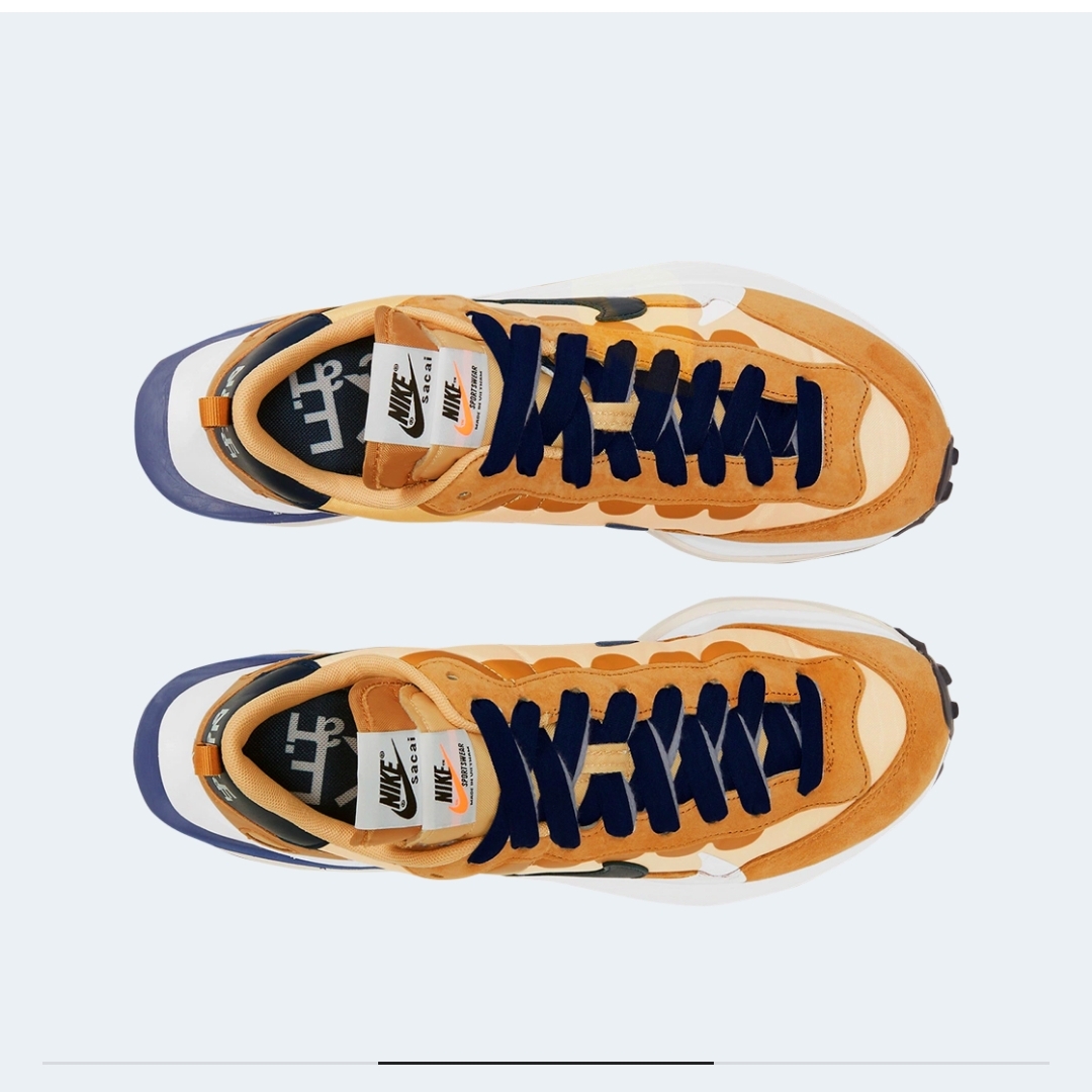 Nike x Sacai VaporWaffle Sesame and Blue Void 착용 스타일 - 3