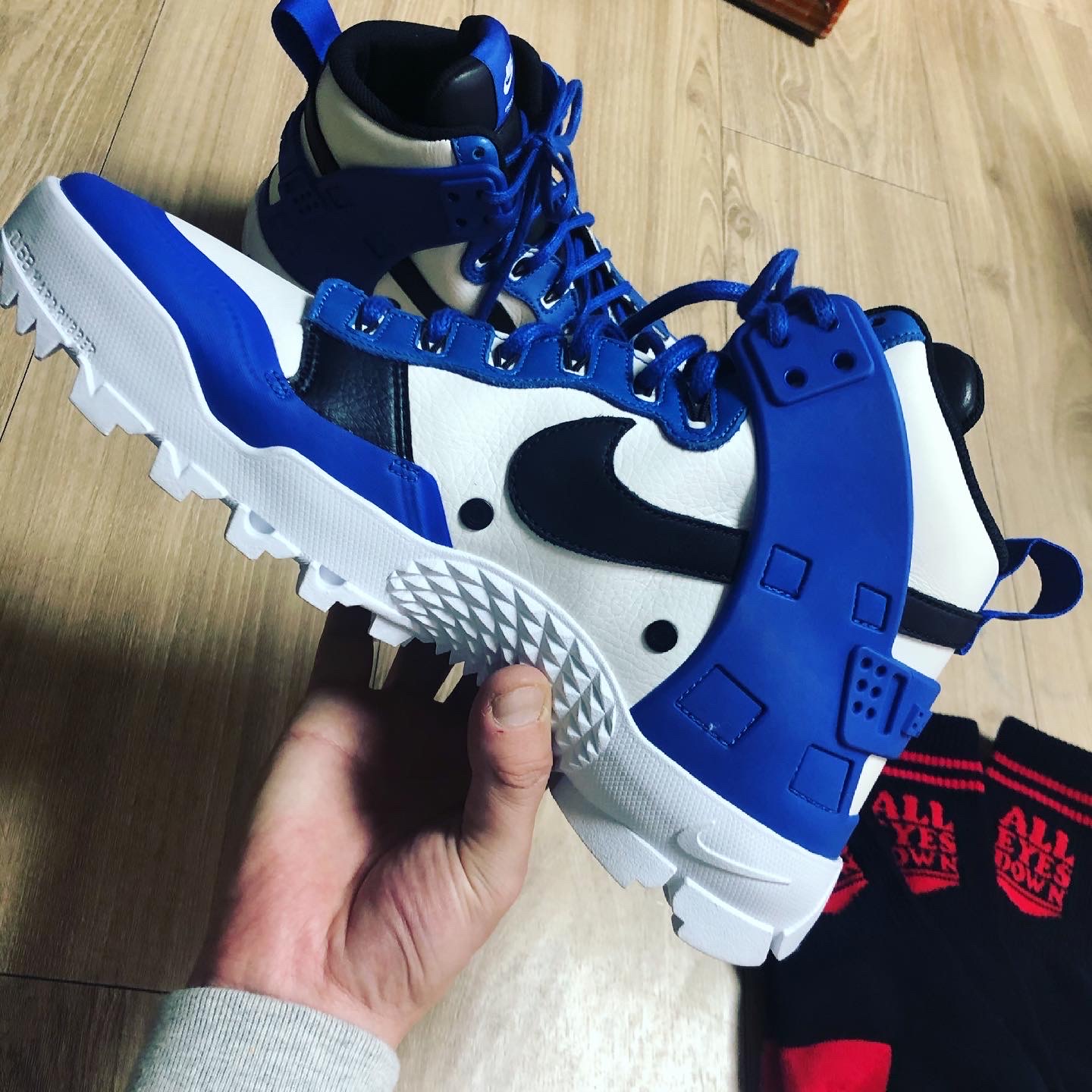 Nike x Undercover SFB Jungle Dunk White 착용 스타일 - 2