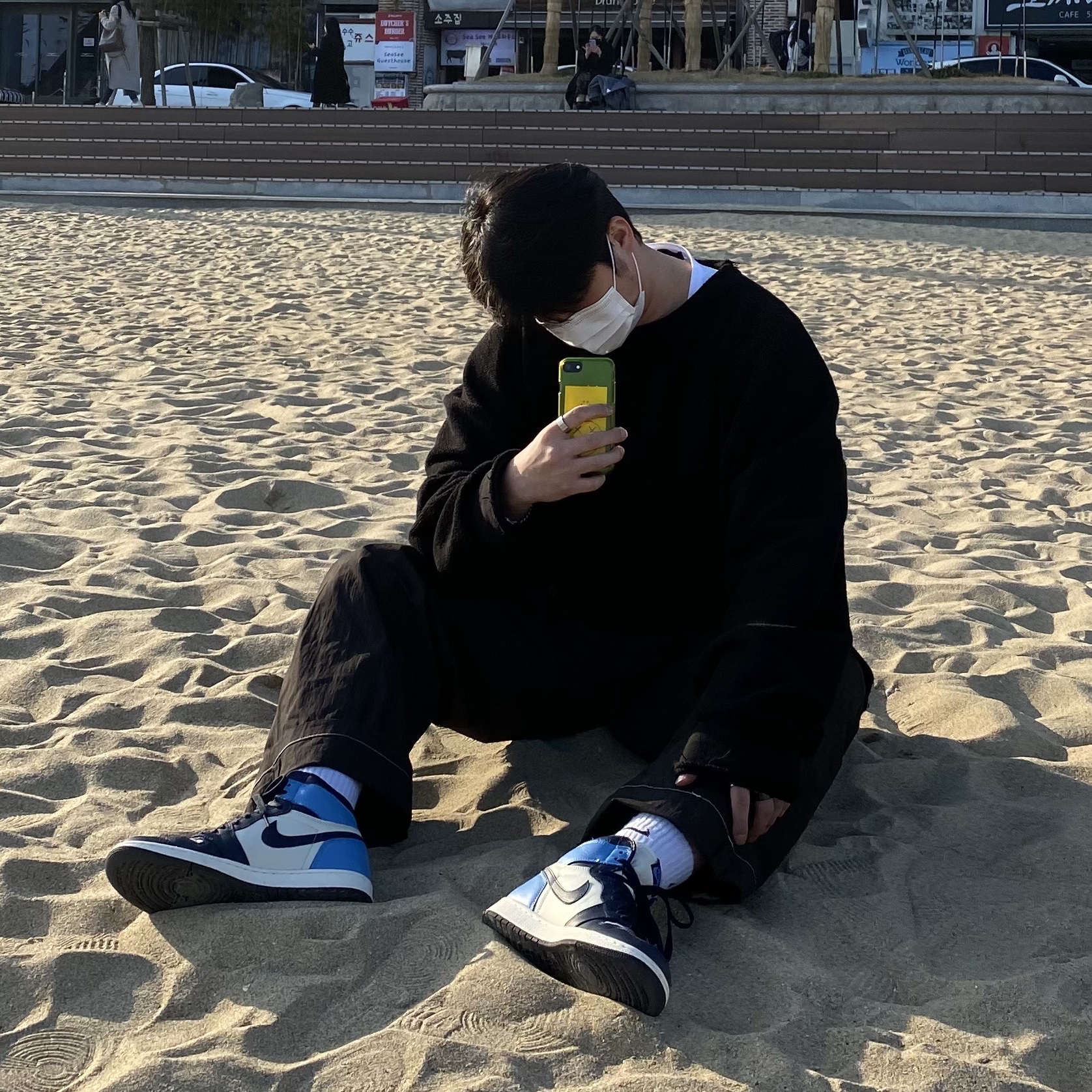 Jordan 1 Retro High Obsidian UNC 착용 스타일