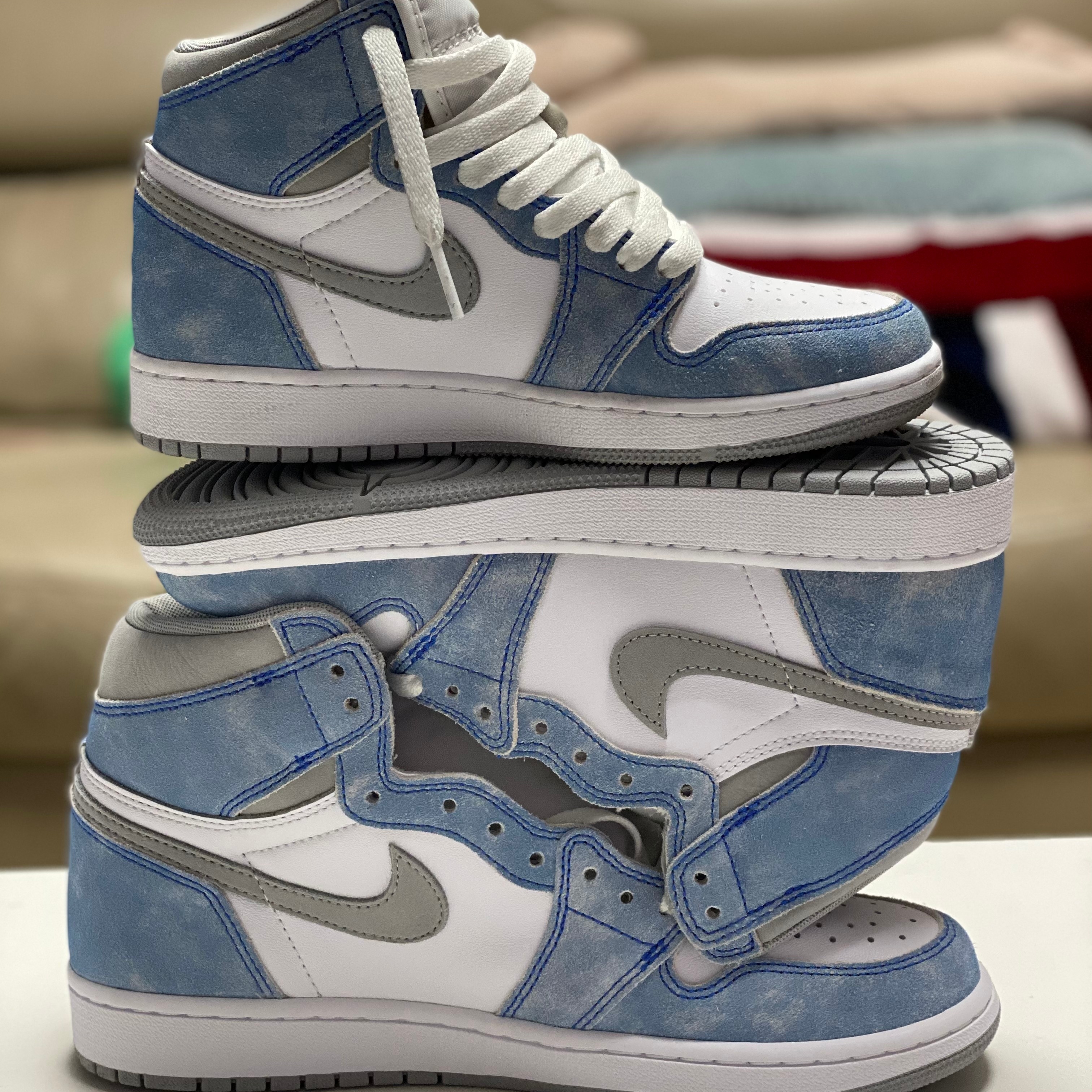 (GS) Jordan 1 Retro High OG Hyper Royal, Jordan 1 Retro High OG Hyper Royal 착용 스타일 - 2