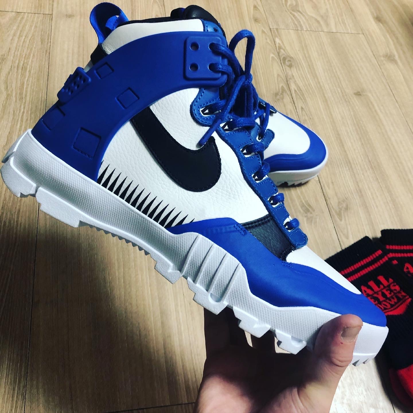 Nike x Undercover SFB Jungle Dunk White 착용 스타일 - 1