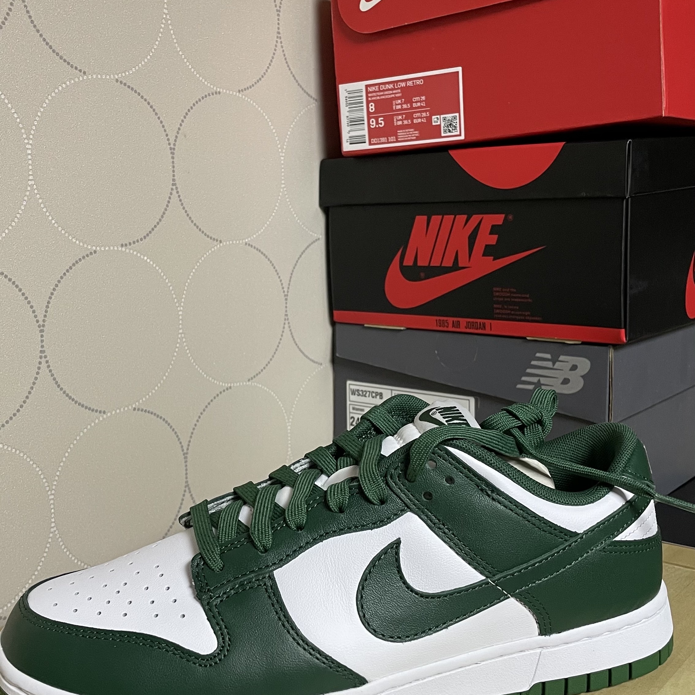 Nike Dunk Low Retro Varsity Green 착용 스타일