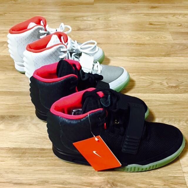 Nike Air Yeezy 2 Solar Red, Nike Air Yeezy 2 Pure Platinum 착용 스타일