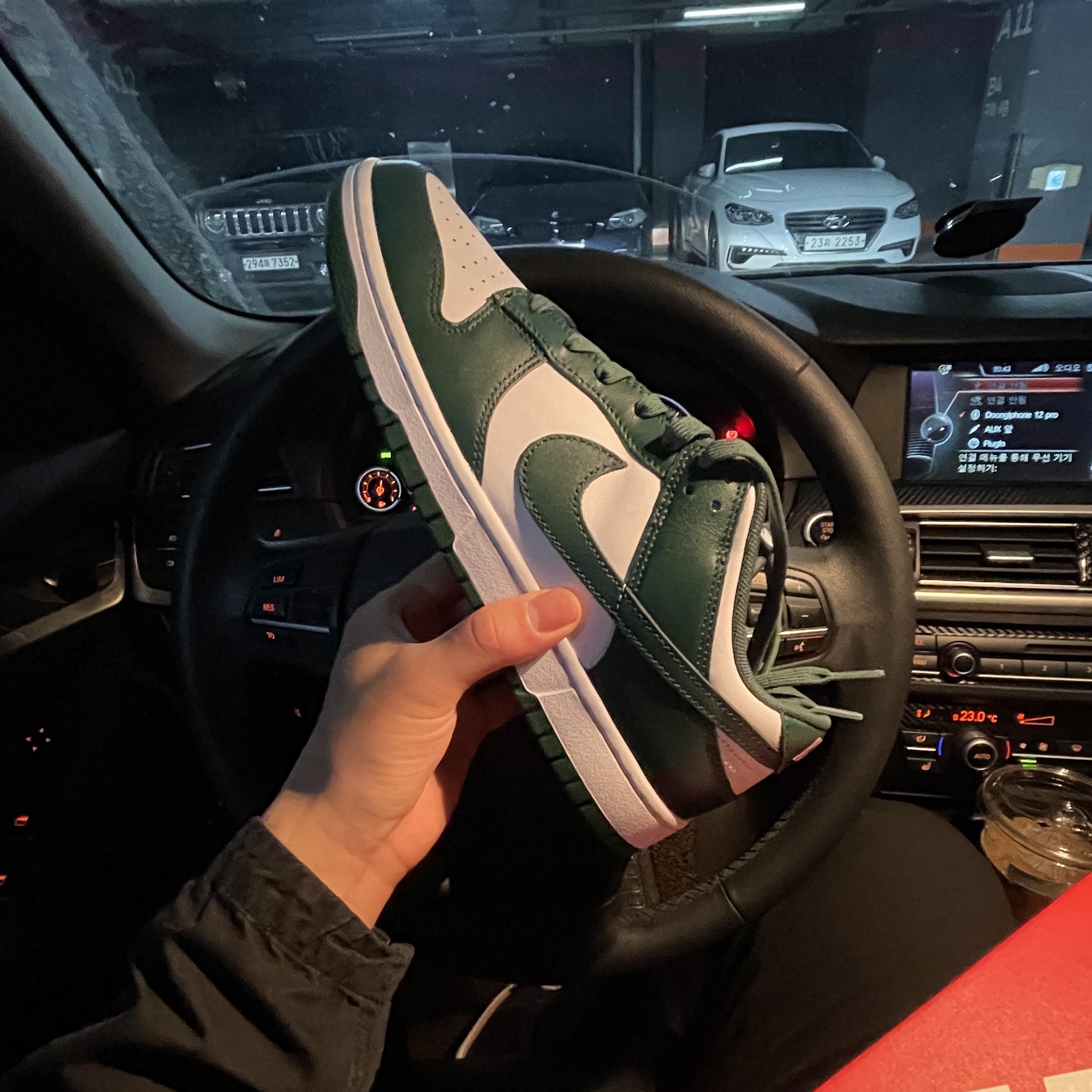 Nike Dunk Low Retro Varsity Green 착용 스타일