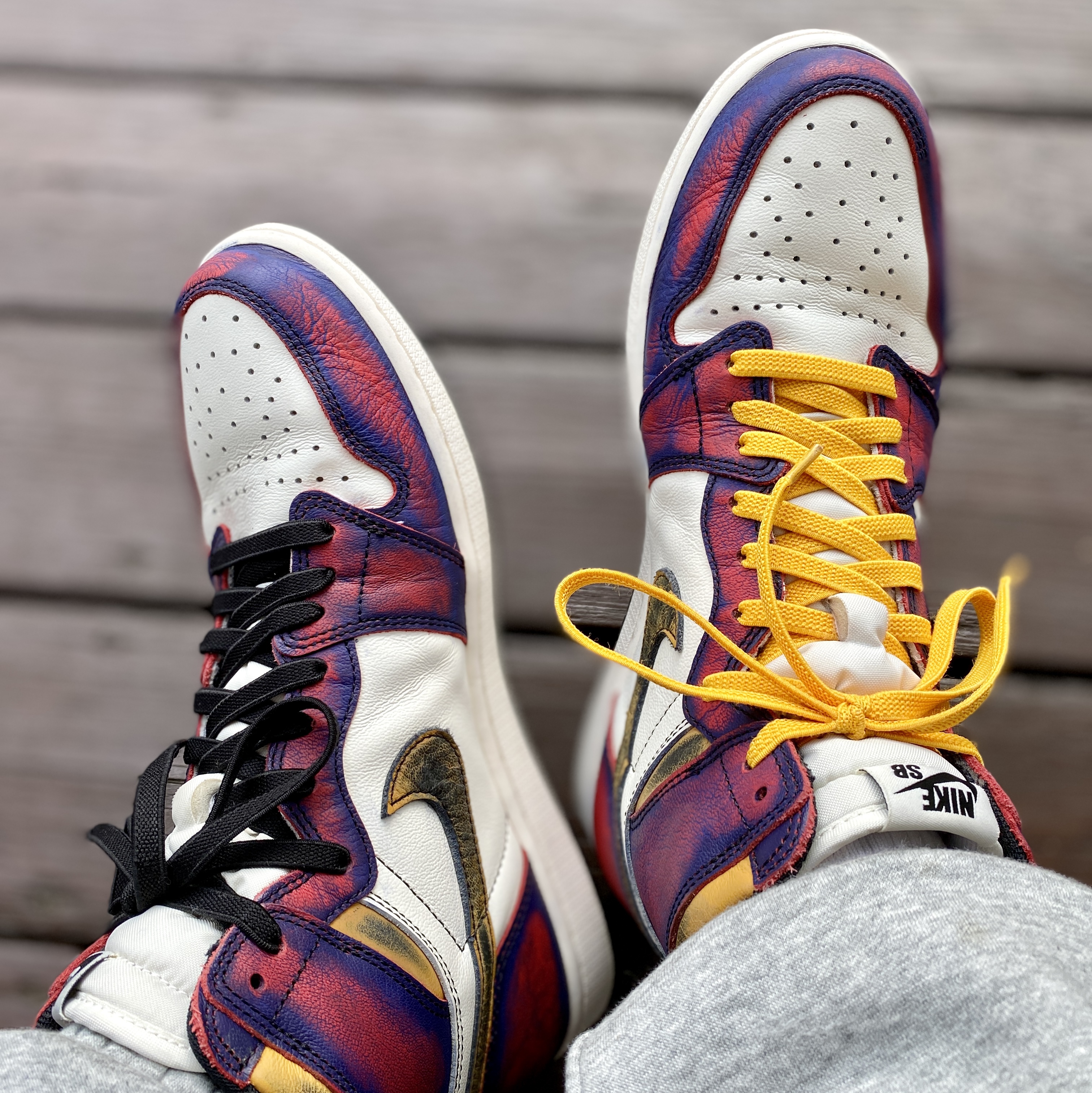 Jordan 1 Retro High OG Defiant SB LA to Chicago 착용 스타일