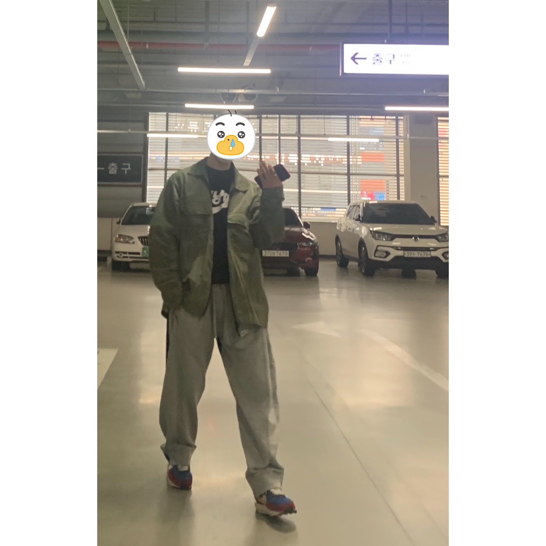 Nike x Sacai LDWaffle Blue Multi 착용 스타일