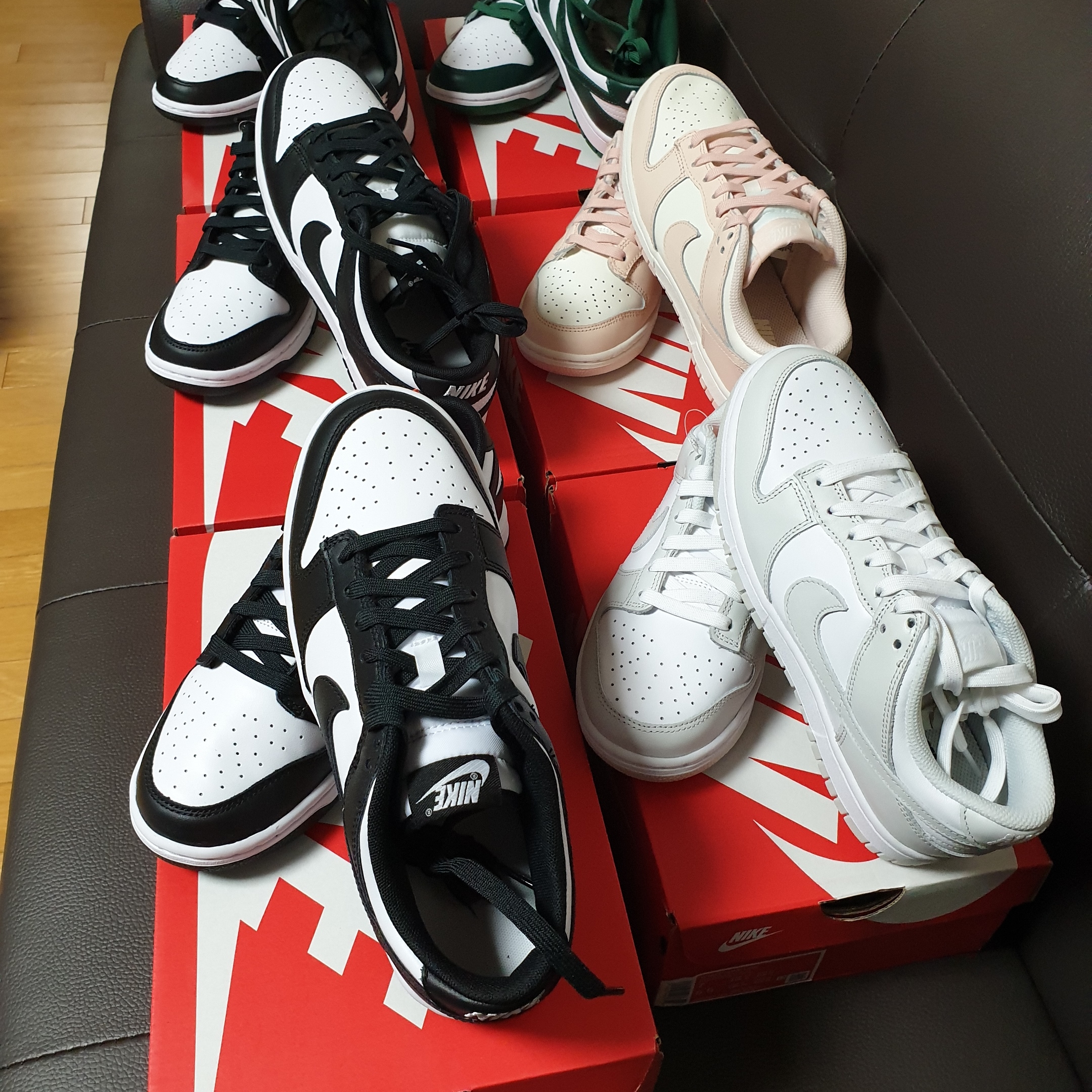 Nike Dunk Low Retro Varsity Green, Nike Dunk Low Retro Black 착용 스타일 - 2