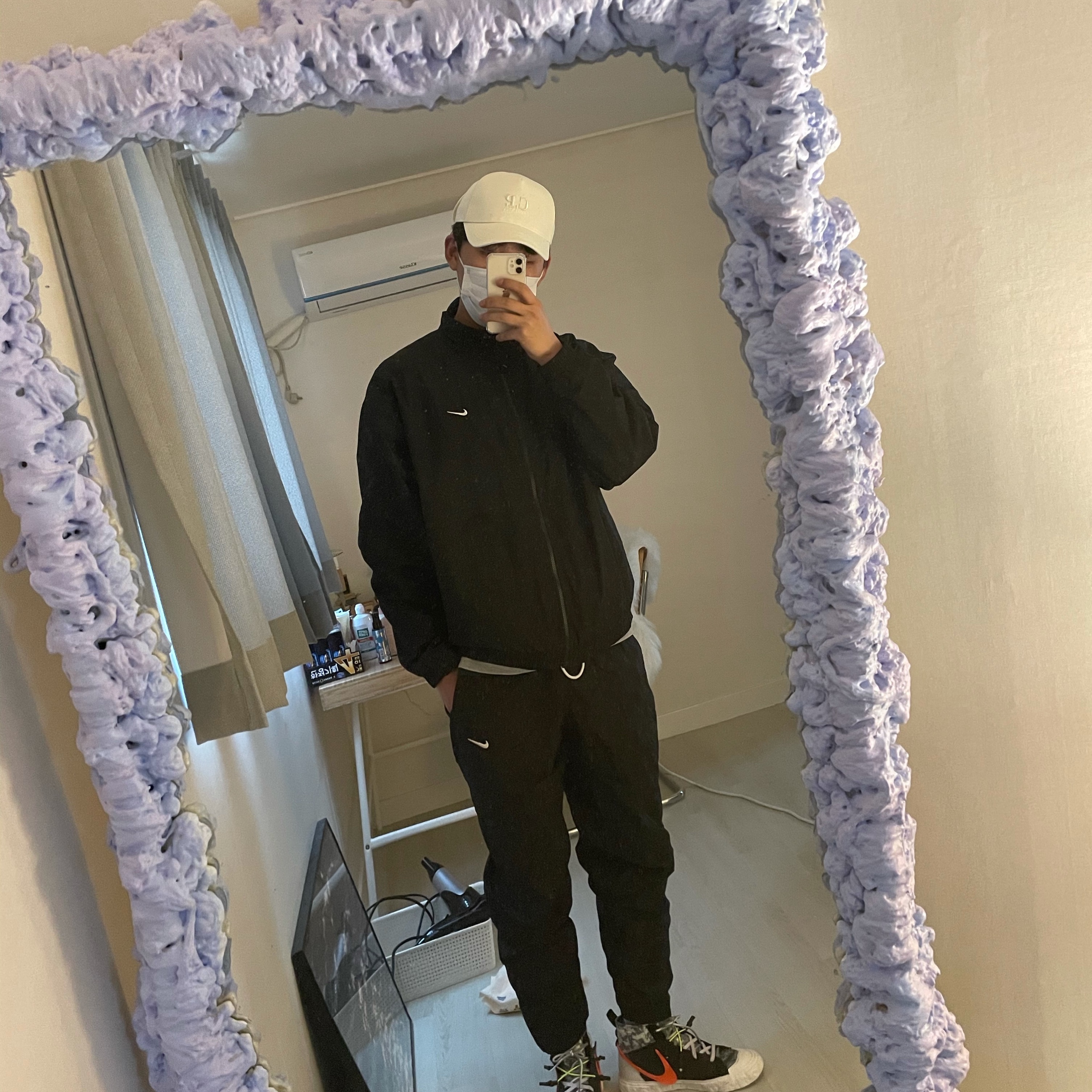 Nike M NRG Solo Swoosh Track Jacket Black - Asia, Nike M NRG Track Pants Black 착용 스타일