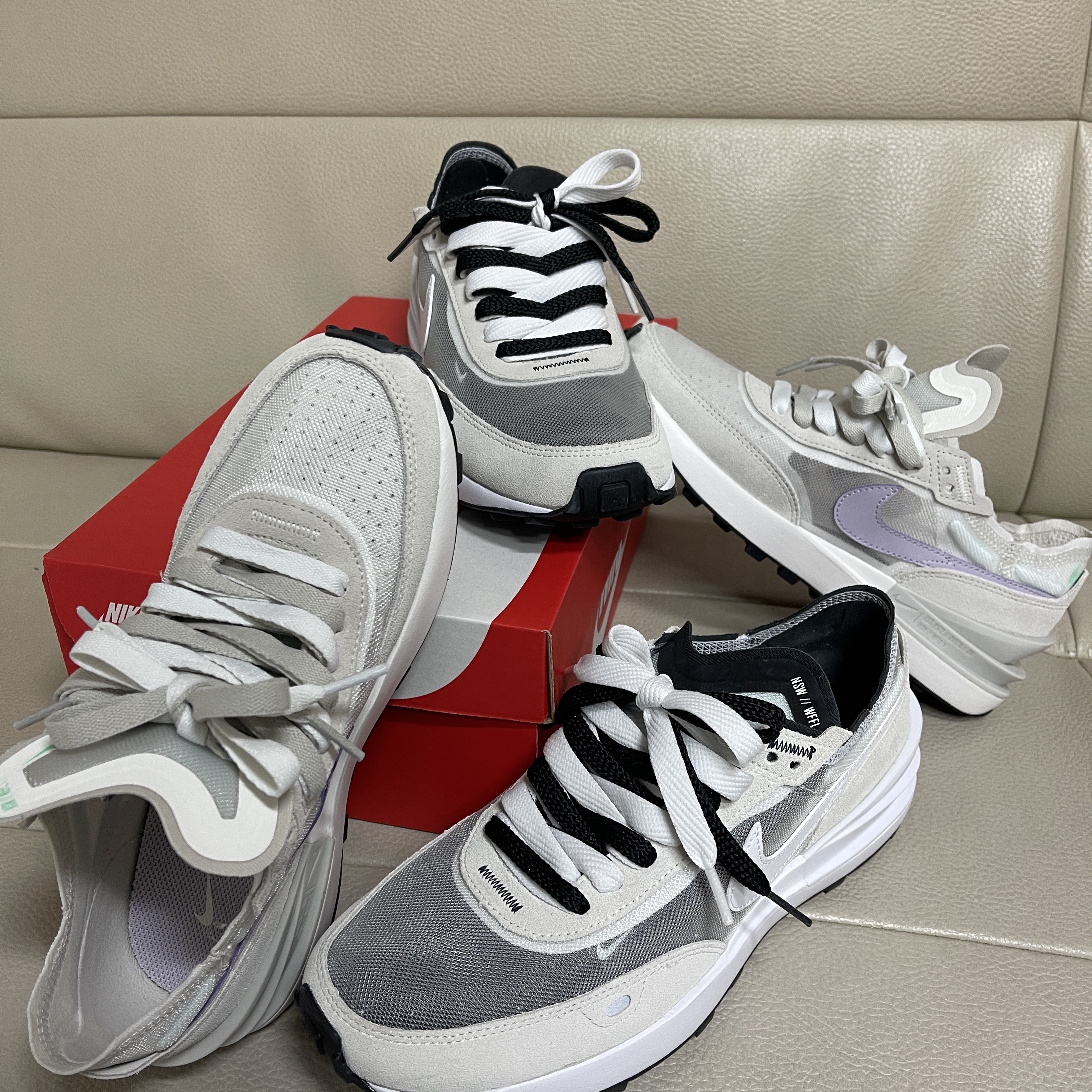 Nike Waffle One Infinite Lilac, (W) Nike Waffle One Underbrush 착용 스타일 - 2