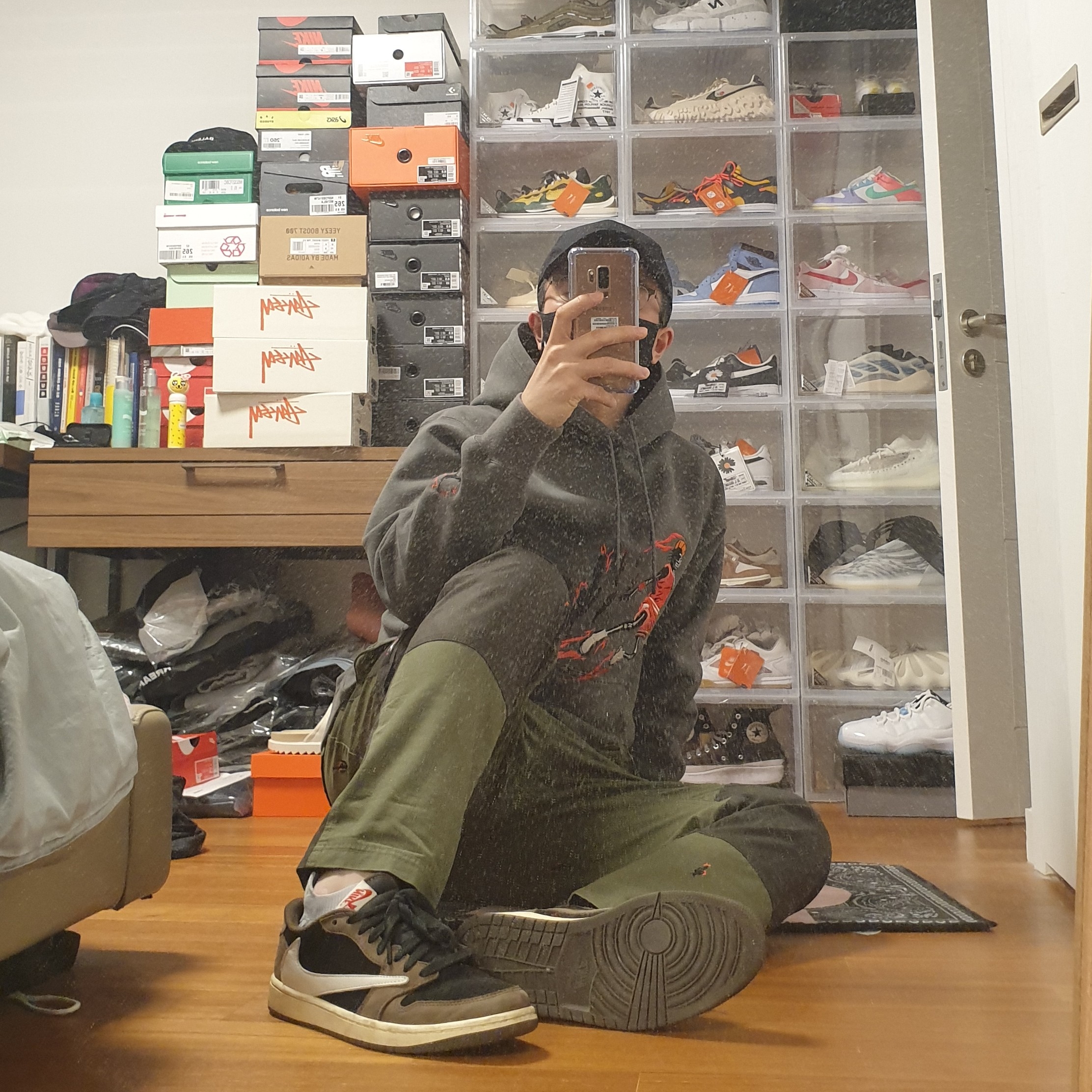 Nike x Drake Nocta NRG AU L91 Cap, Jordan 1 x Travis Scott Retro Low OG SP Mocha 착용 스타일 - 4