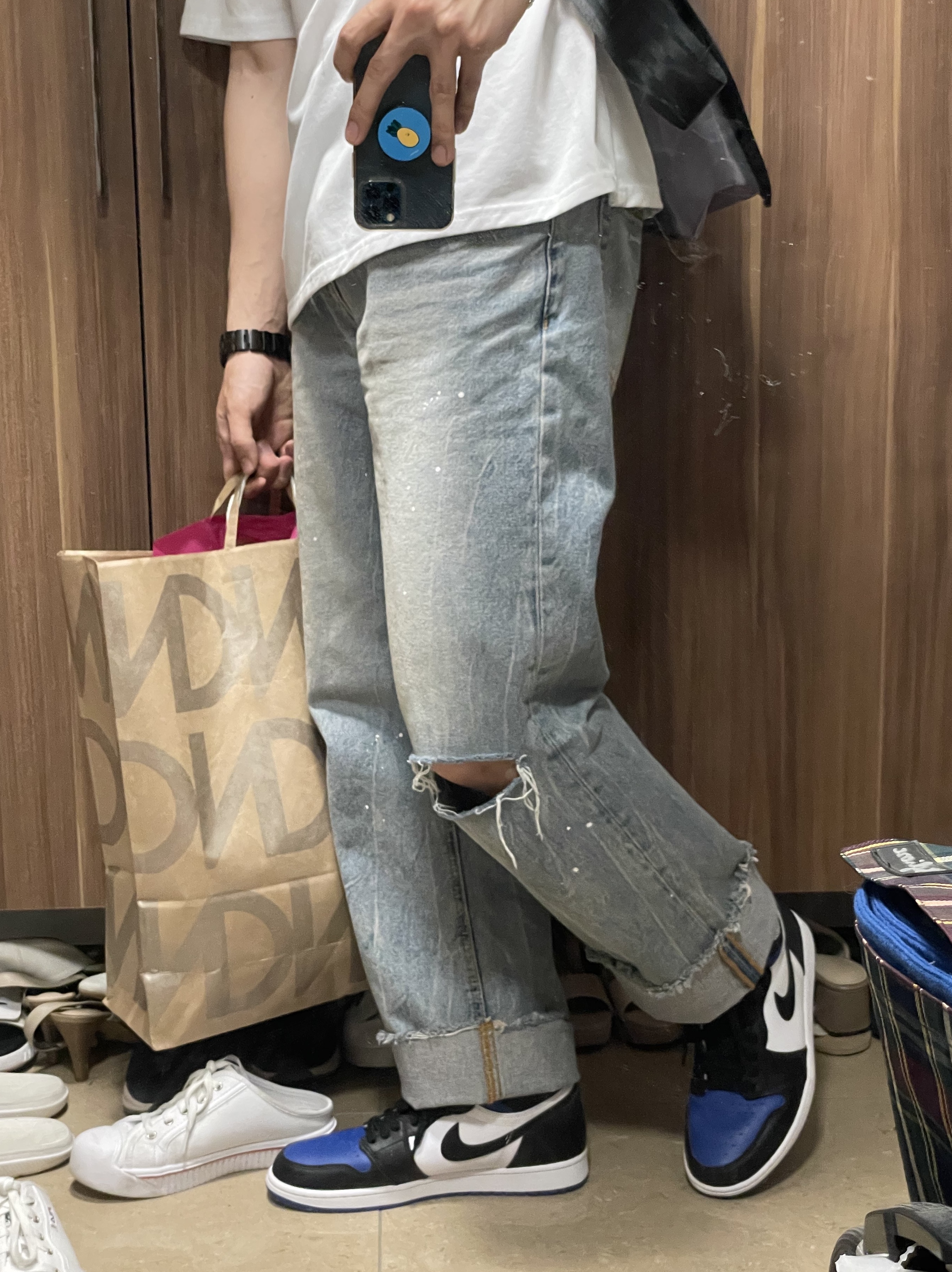 Jordan 1 Retro High OG Royal Toe 착용 스타일 - 1