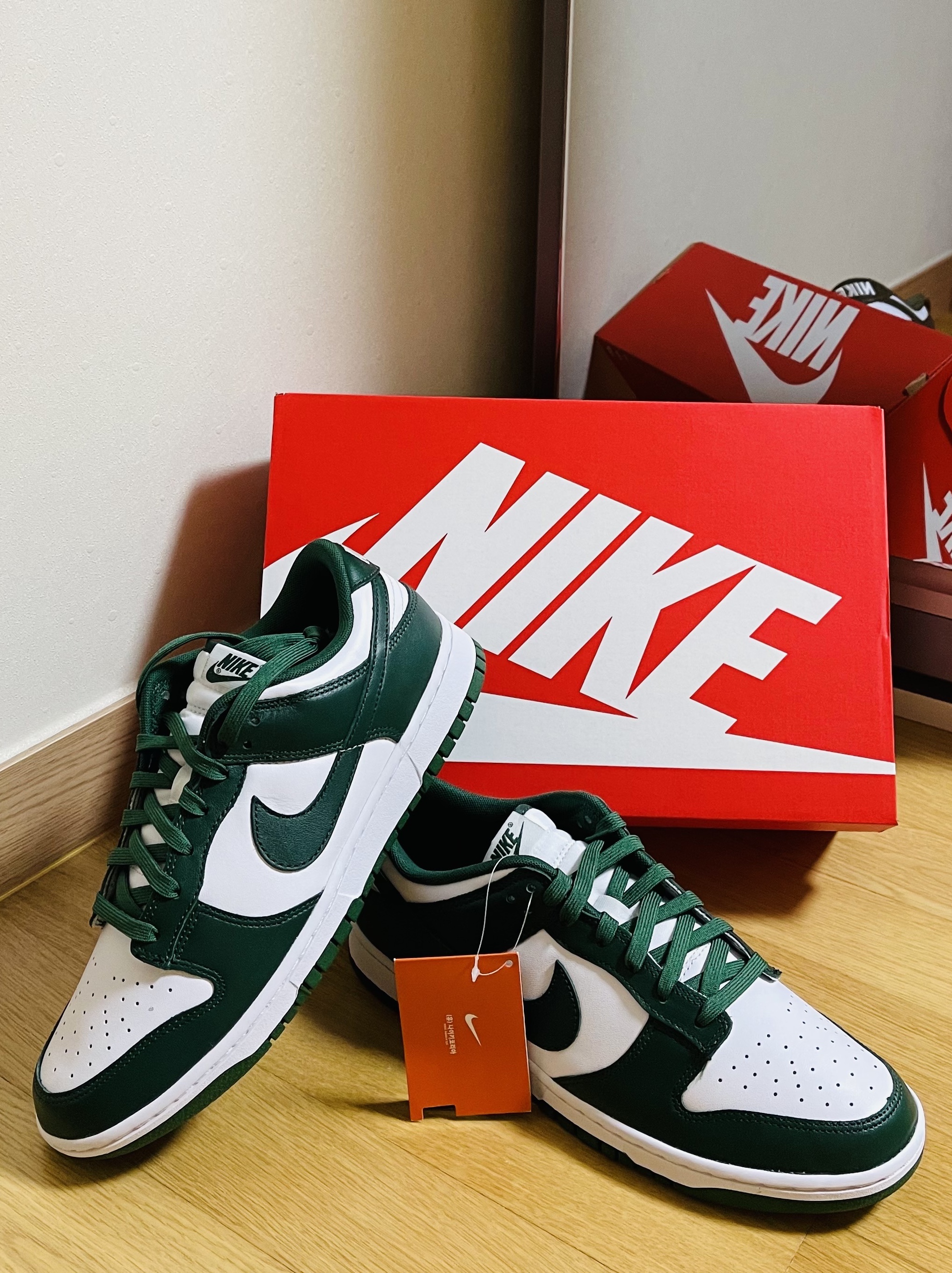Nike Dunk Low Retro Varsity Green 착용 스타일
