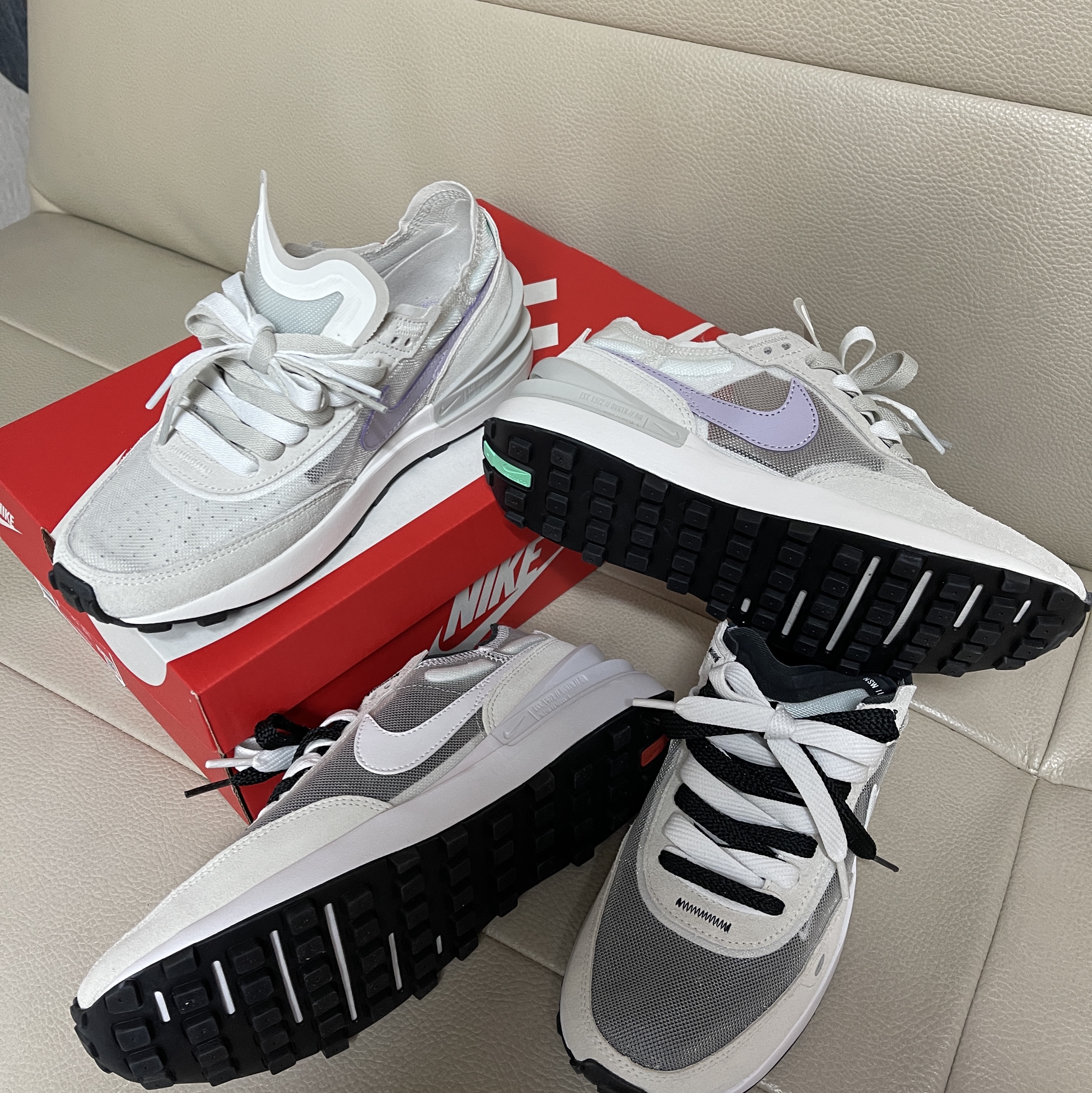 Nike Waffle One Infinite Lilac, (W) Nike Waffle One Underbrush 착용 스타일 - 3