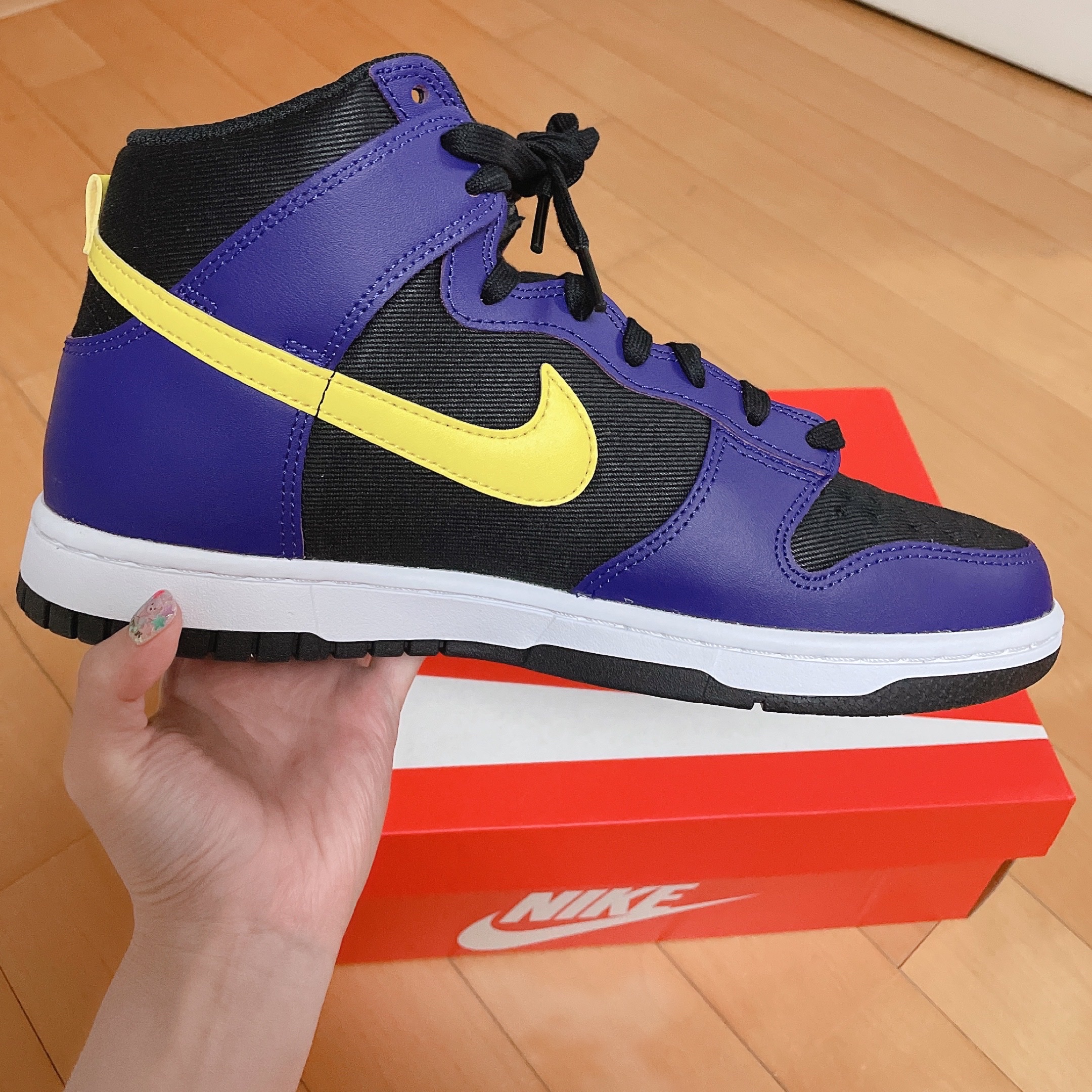 Nike Dunk High PRM EMB Court Purple 착용 스타일