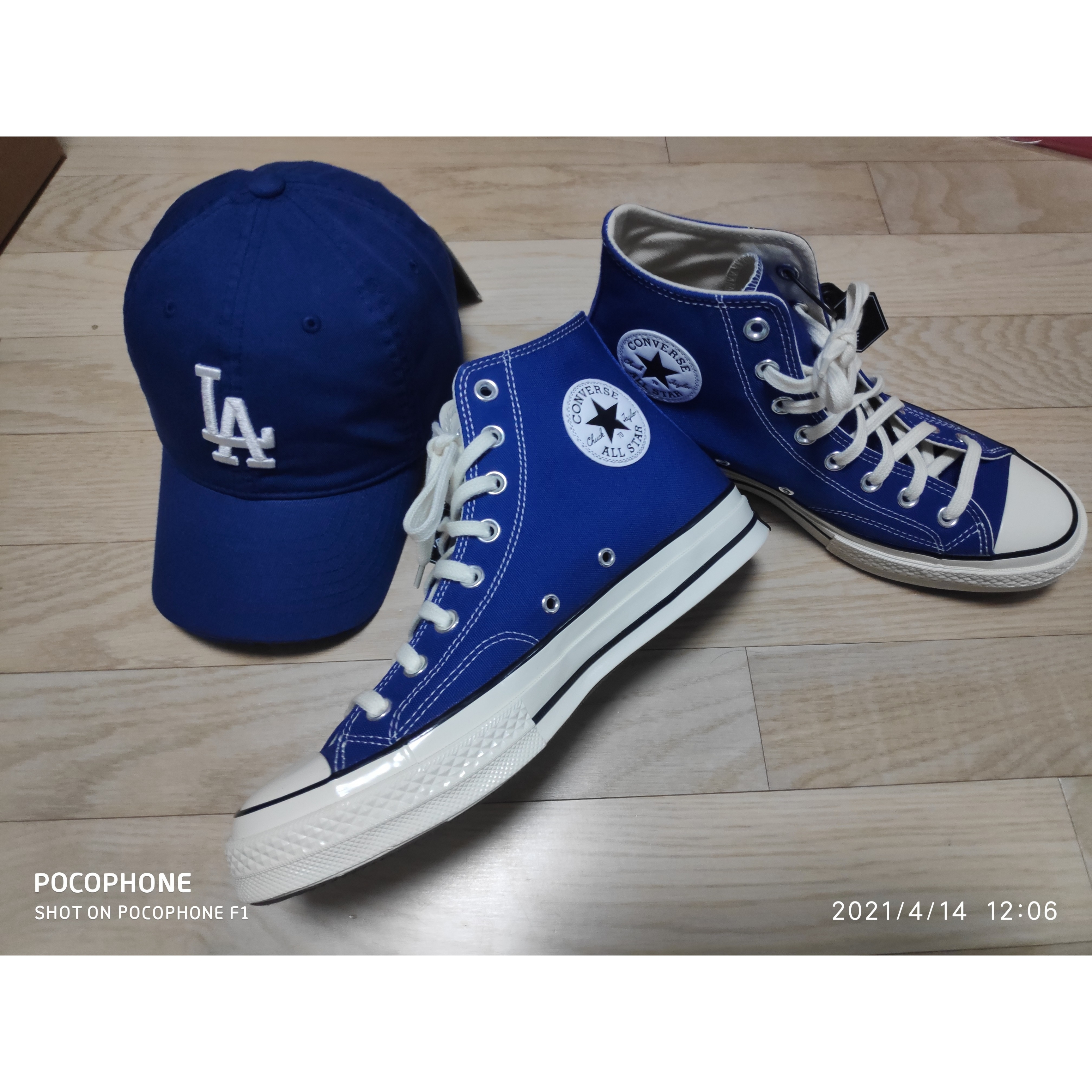 Converse Chuck 70 High Rush Blue 착용 스타일 - 4