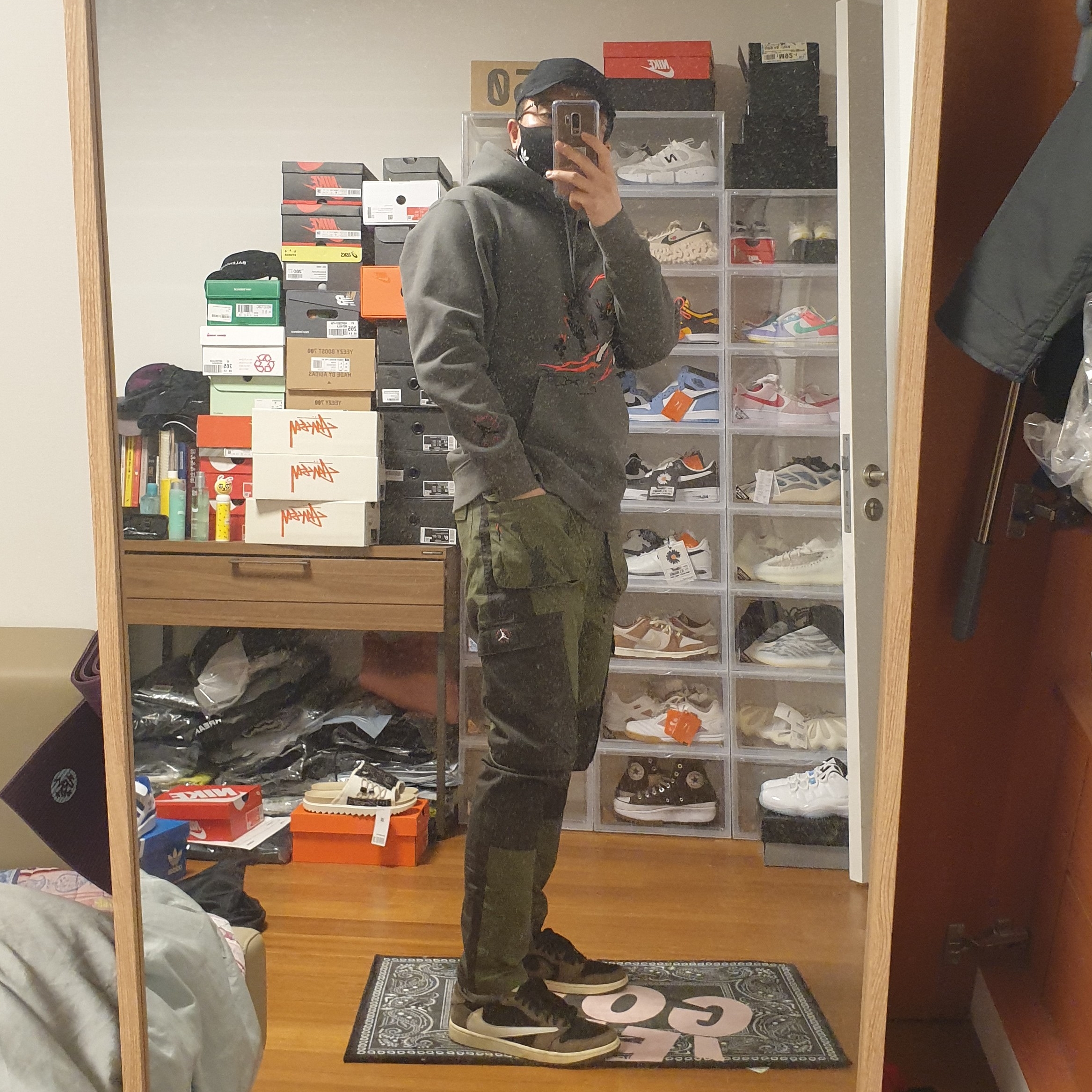 Nike x Drake Nocta NRG AU L91 Cap, Jordan 1 x Travis Scott Retro Low OG SP Mocha 착용 스타일 - 3