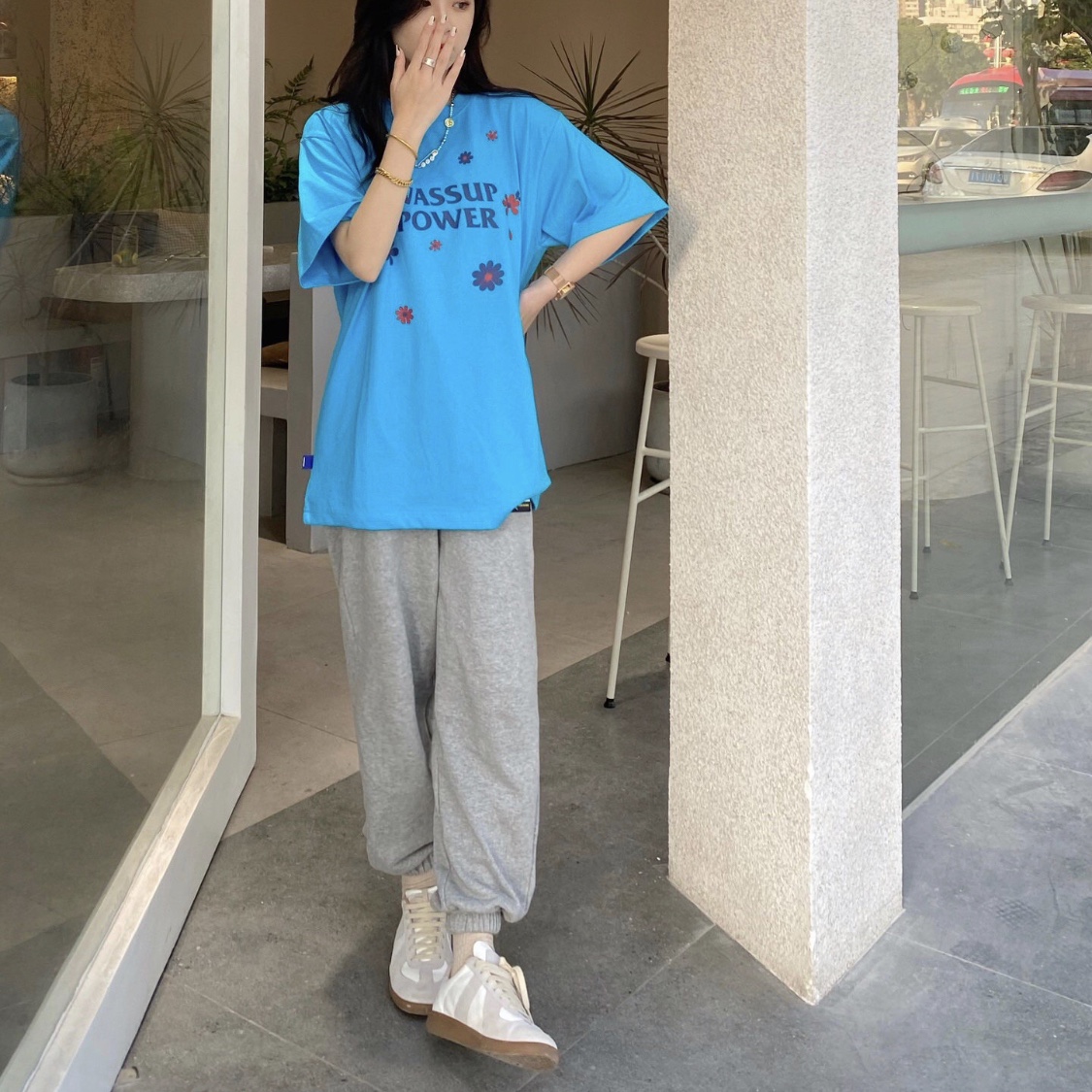 Maison Margiela Calfskin Replica Sneakers 착용 스타일 - 1