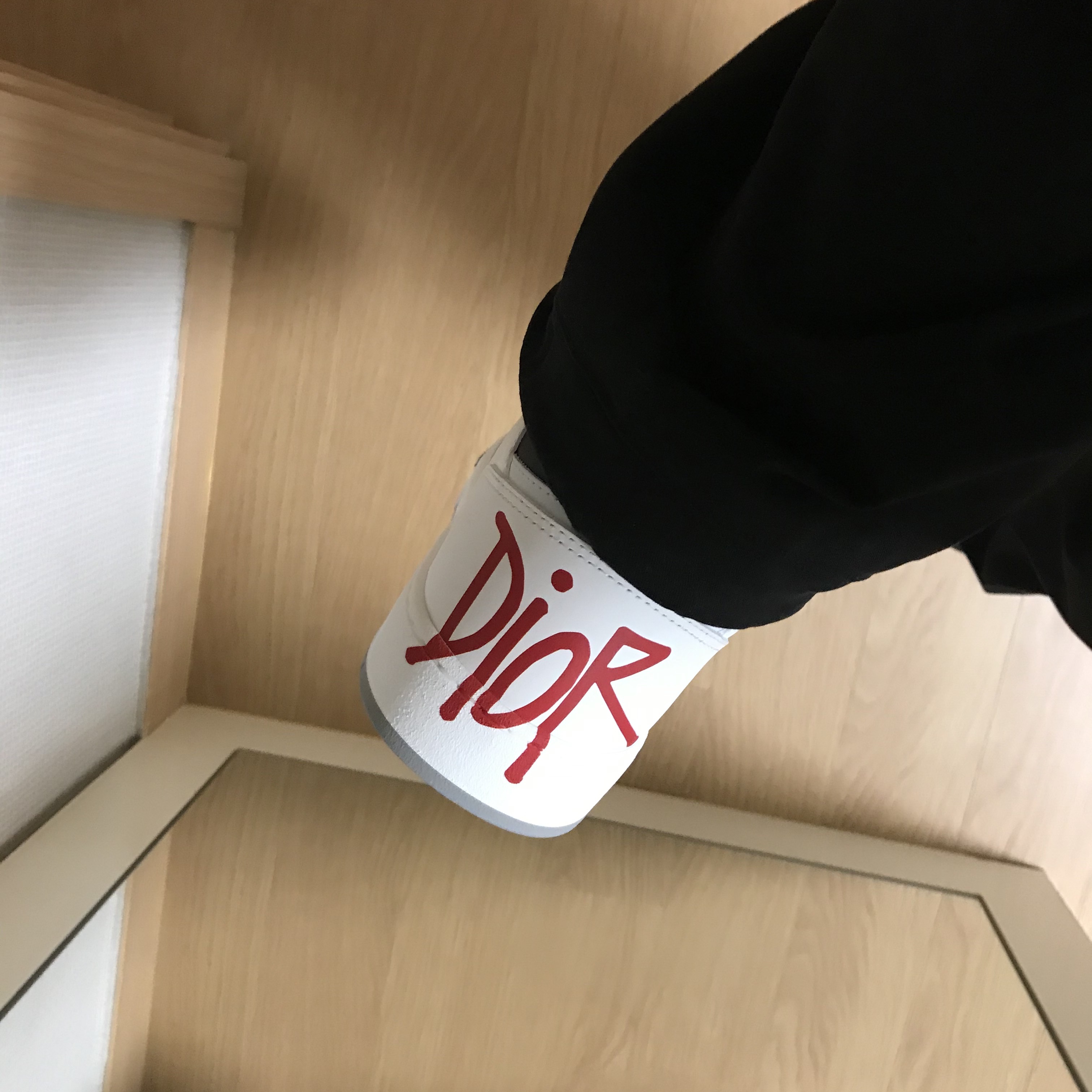 Dior x Shawn B27 Low-Top Sneakers White 착용 스타일