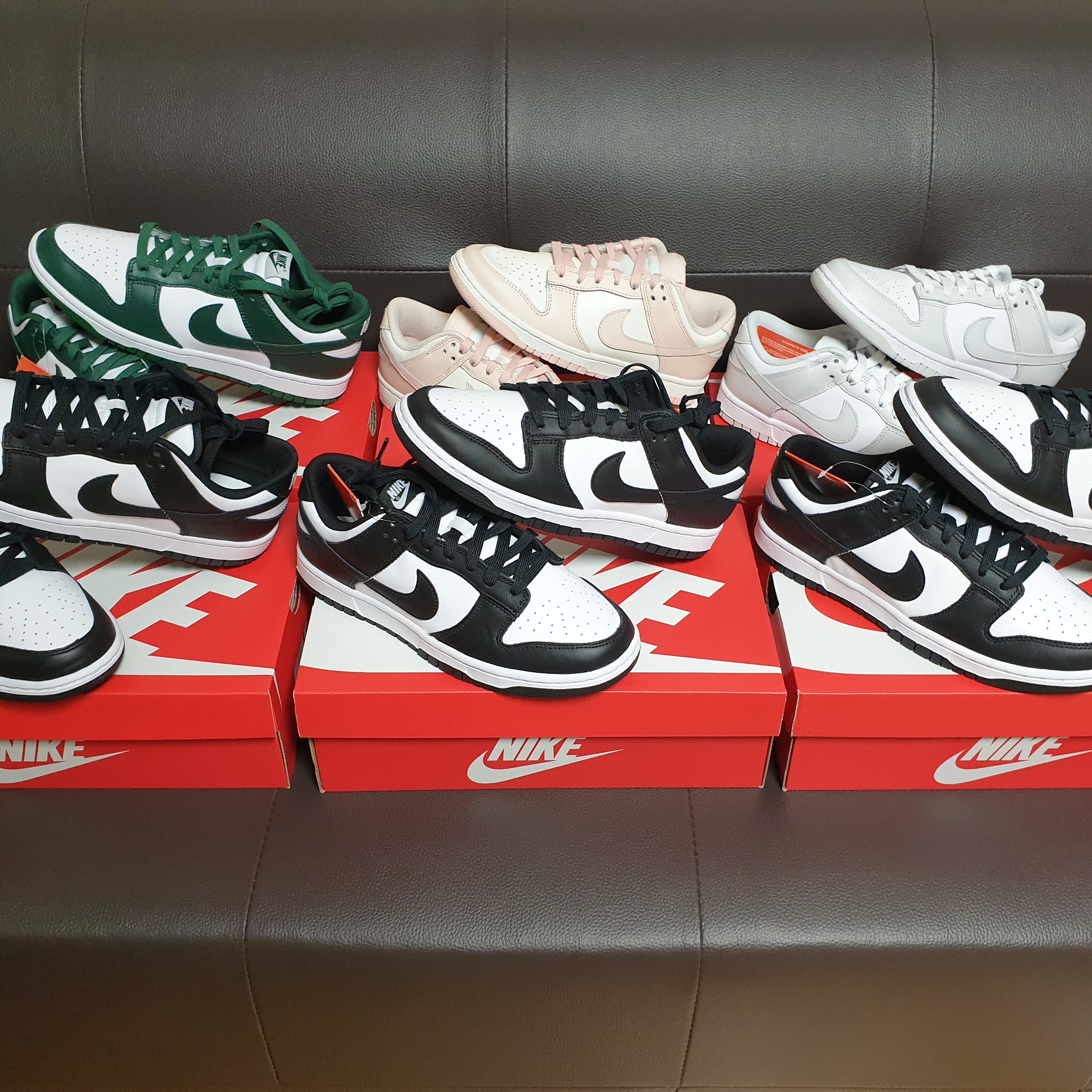 Nike Dunk Low Retro Varsity Green, Nike Dunk Low Retro Black 착용 스타일 - 1