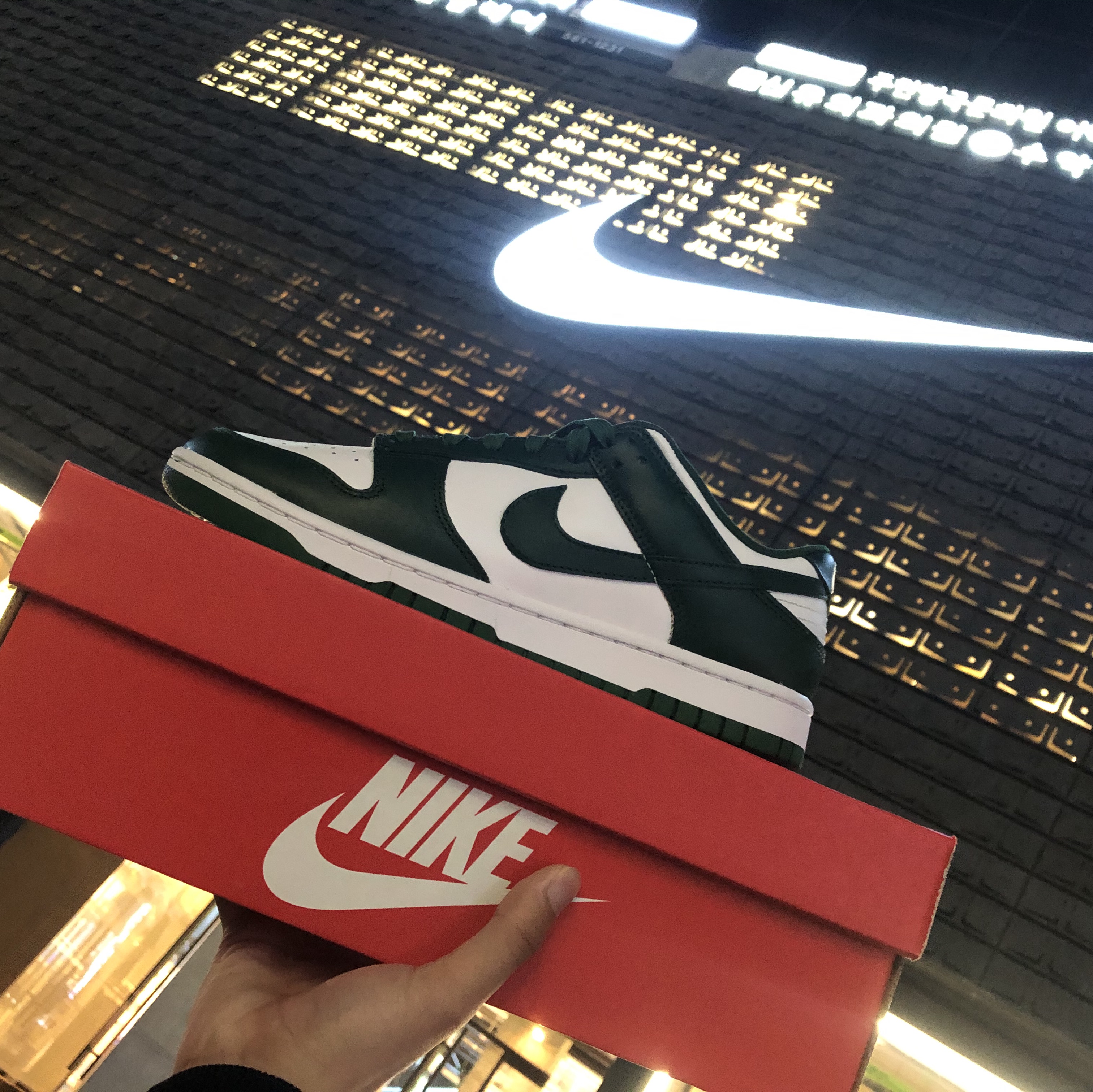 Nike Dunk Low Retro Varsity Green 착용 스타일