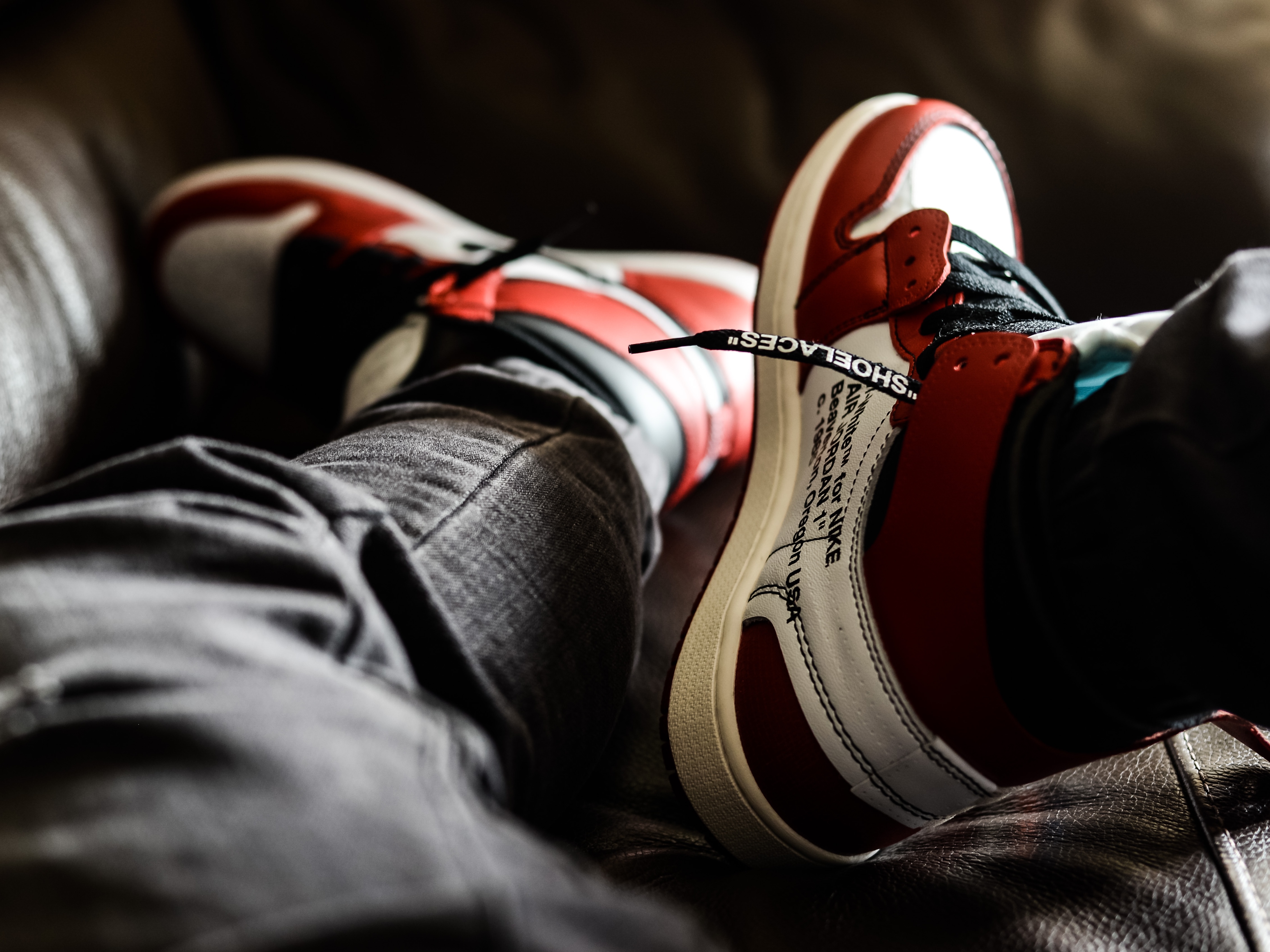Jordan 1 x Off-White Retro High Chicago The Ten, Jordan 1 Retro High OG Chicago 2015 착용 스타일 - 1