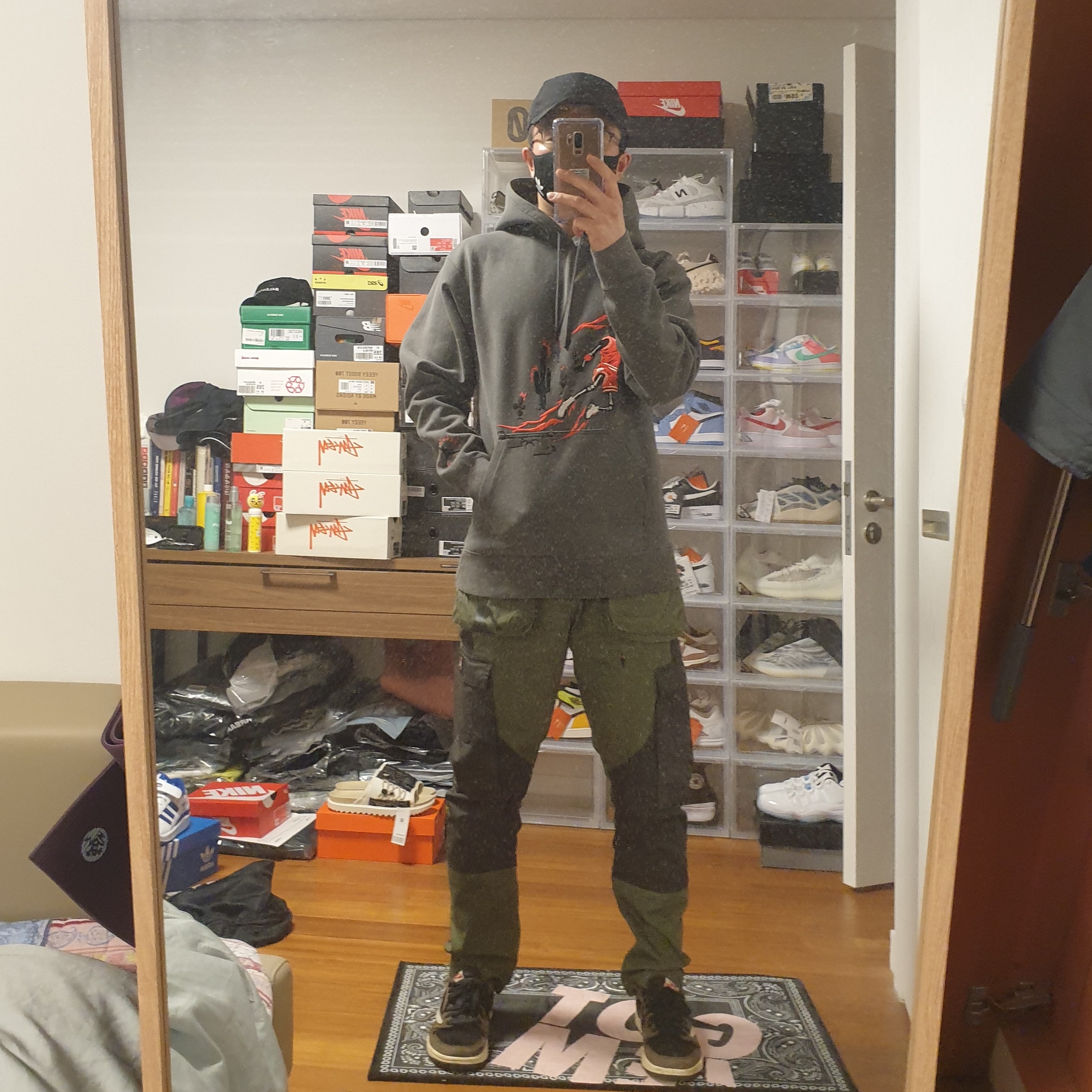 Nike x Drake Nocta NRG AU L91 Cap, Jordan 1 x Travis Scott Retro Low OG SP Mocha 착용 스타일 - 2