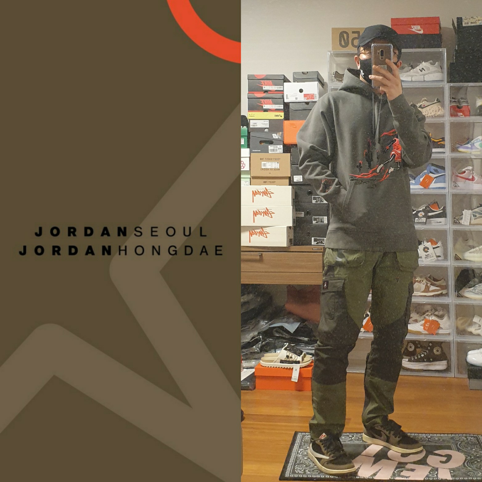 Nike x Drake Nocta NRG AU L91 Cap, Jordan 1 x Travis Scott Retro Low OG SP Mocha 착용 스타일 - 1