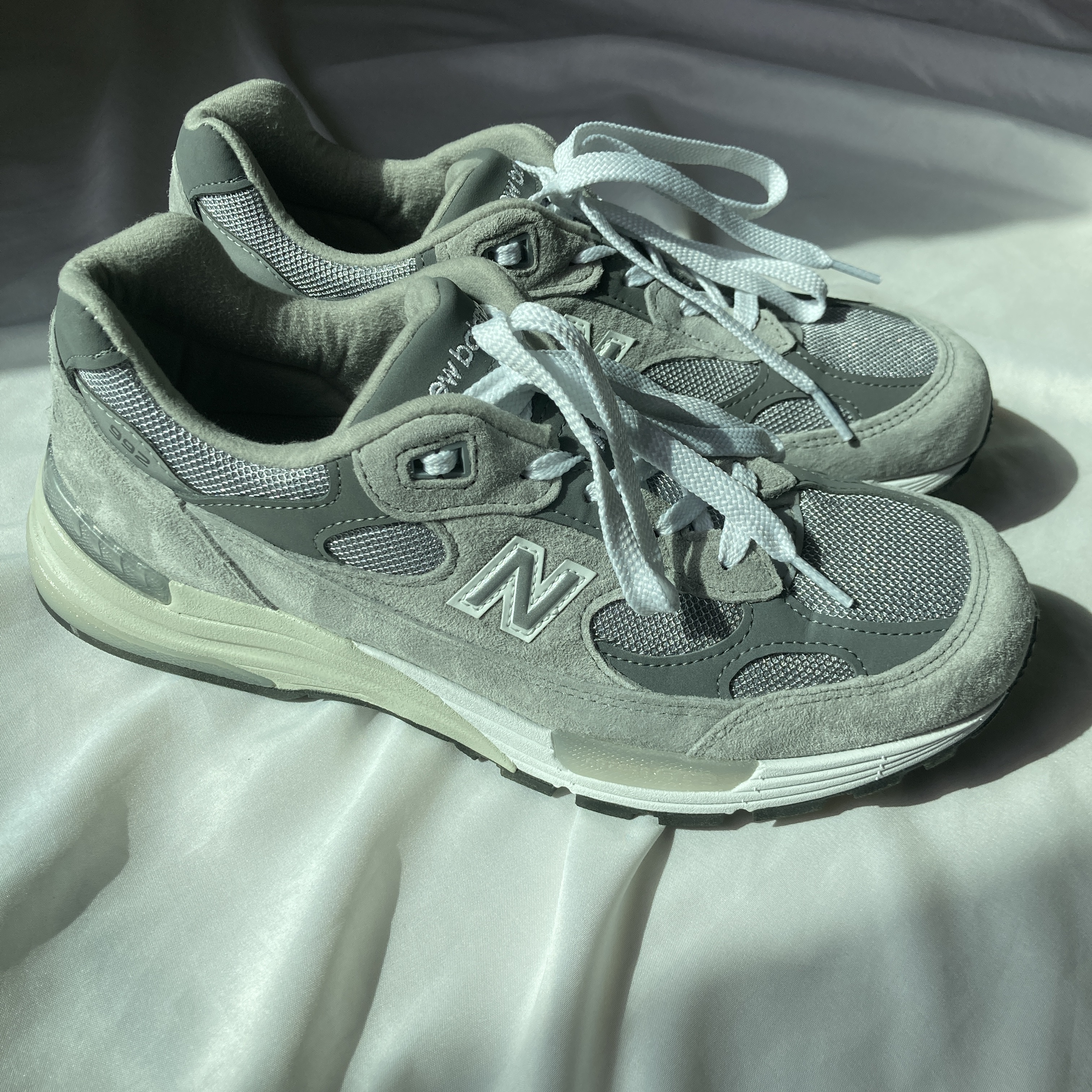 New Balance 992 Made in USA Grey - D Standard 착용 스타일 - 4
