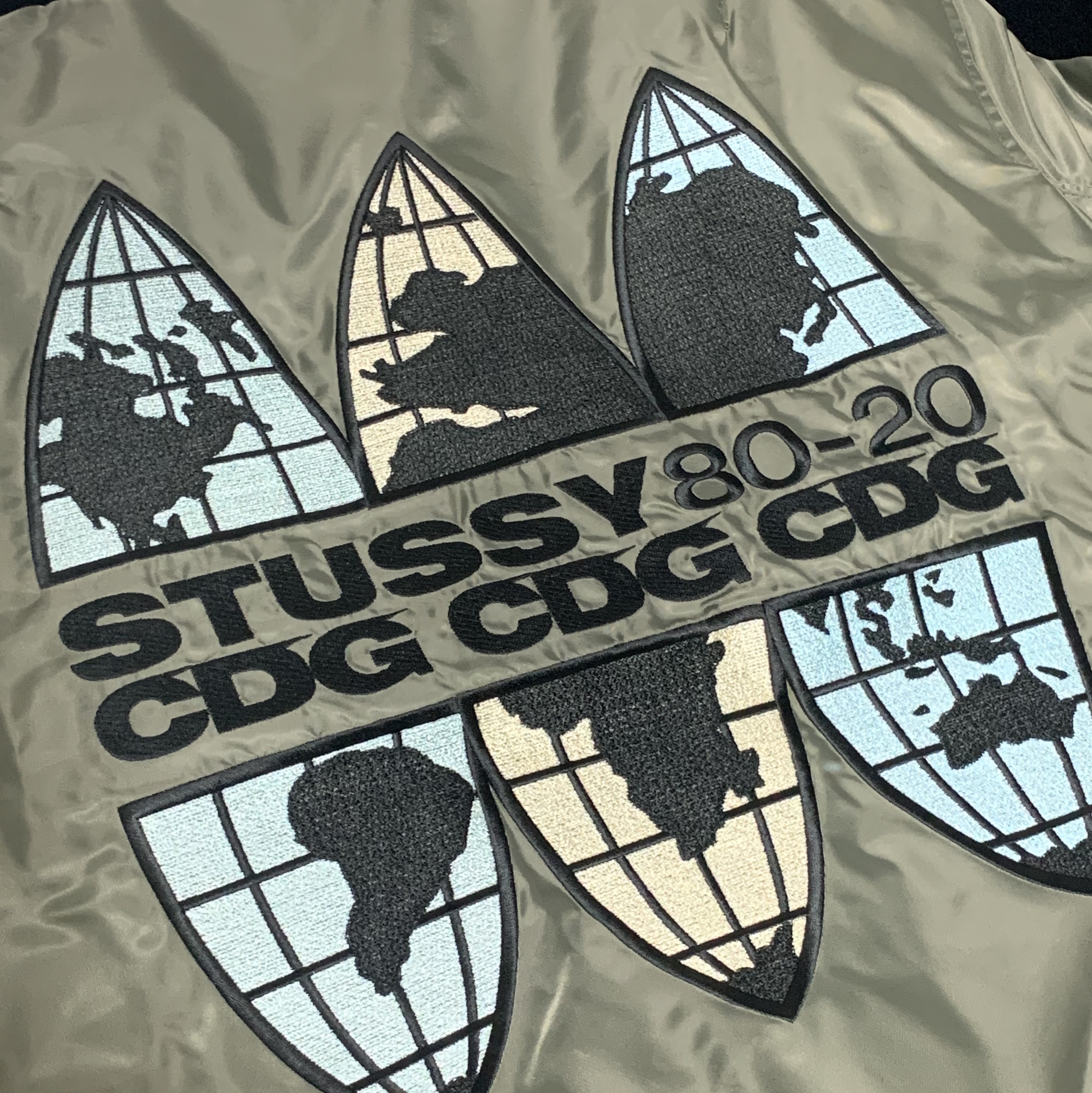 Stussy x CDG MA-1 Jacket Olive 착용 스타일