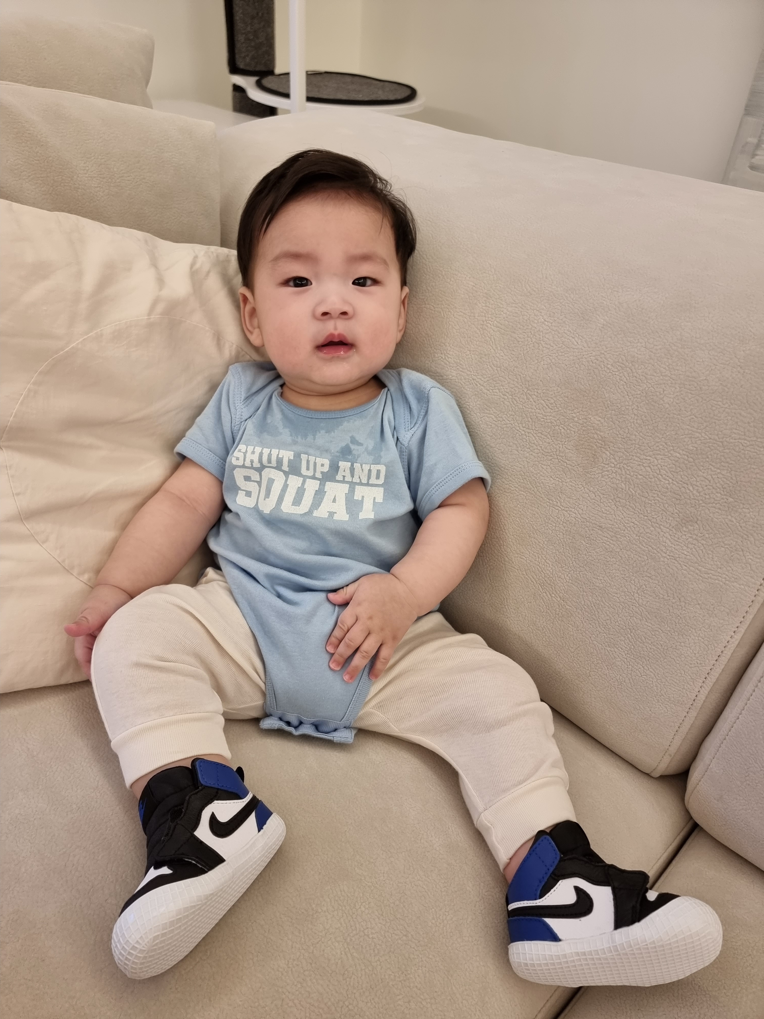 (CB) Jordan 1 Crib Bootie Sport Royal 착용 스타일
