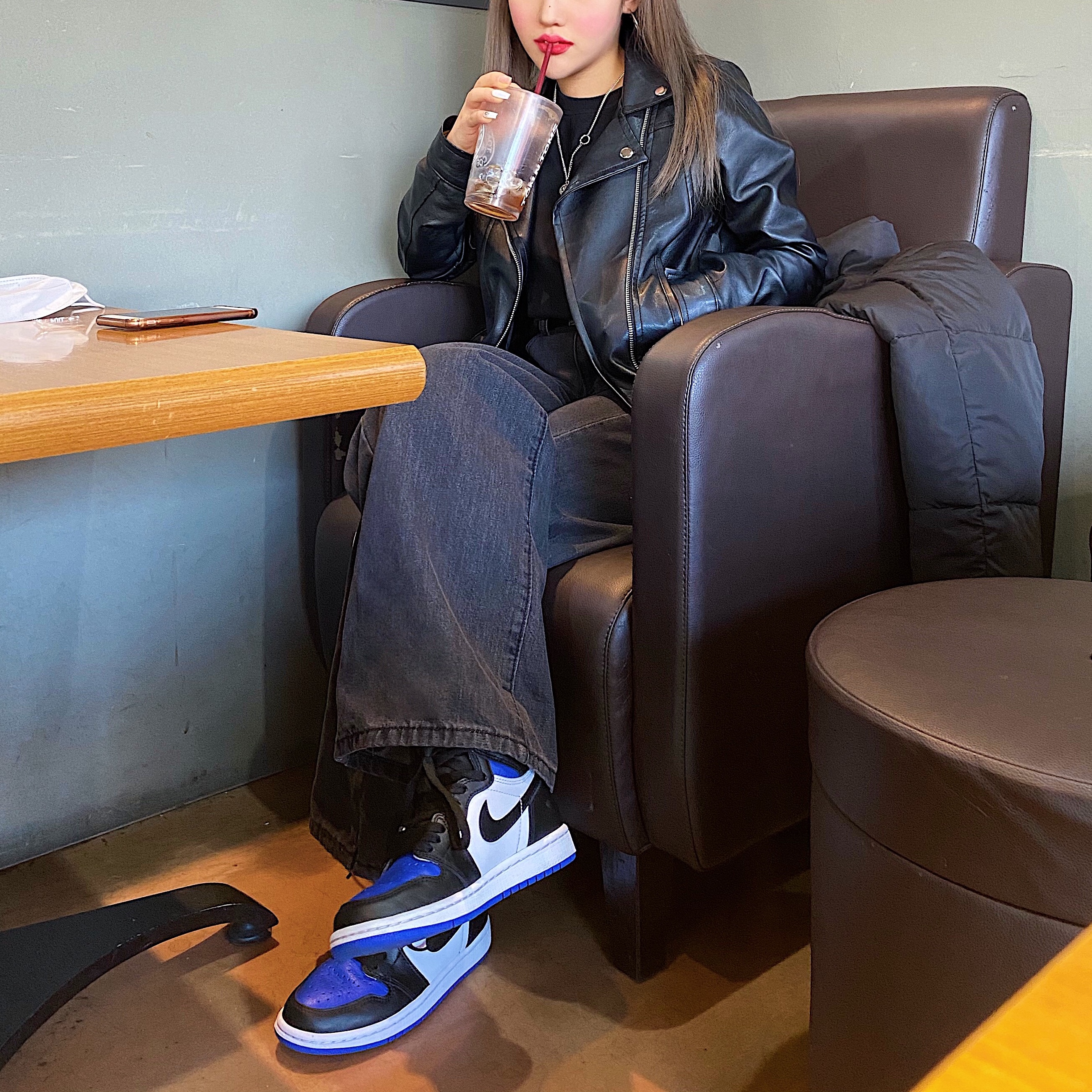 (GS) Jordan 1 Retro High OG Royal Toe 착용 스타일 - 2
