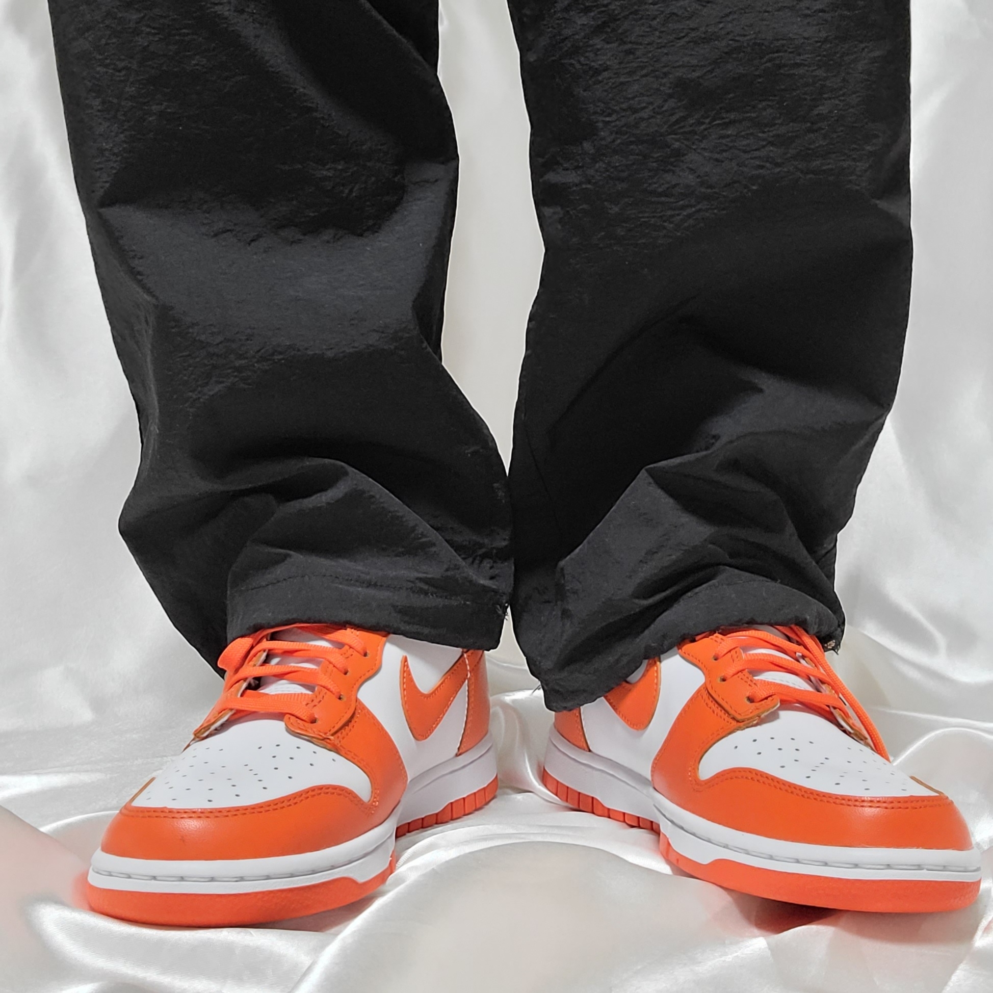 (W) Nike Dunk High Orange Blaze, Nike Dunk High Retro Orange Blaze 착용 스타일 - 4