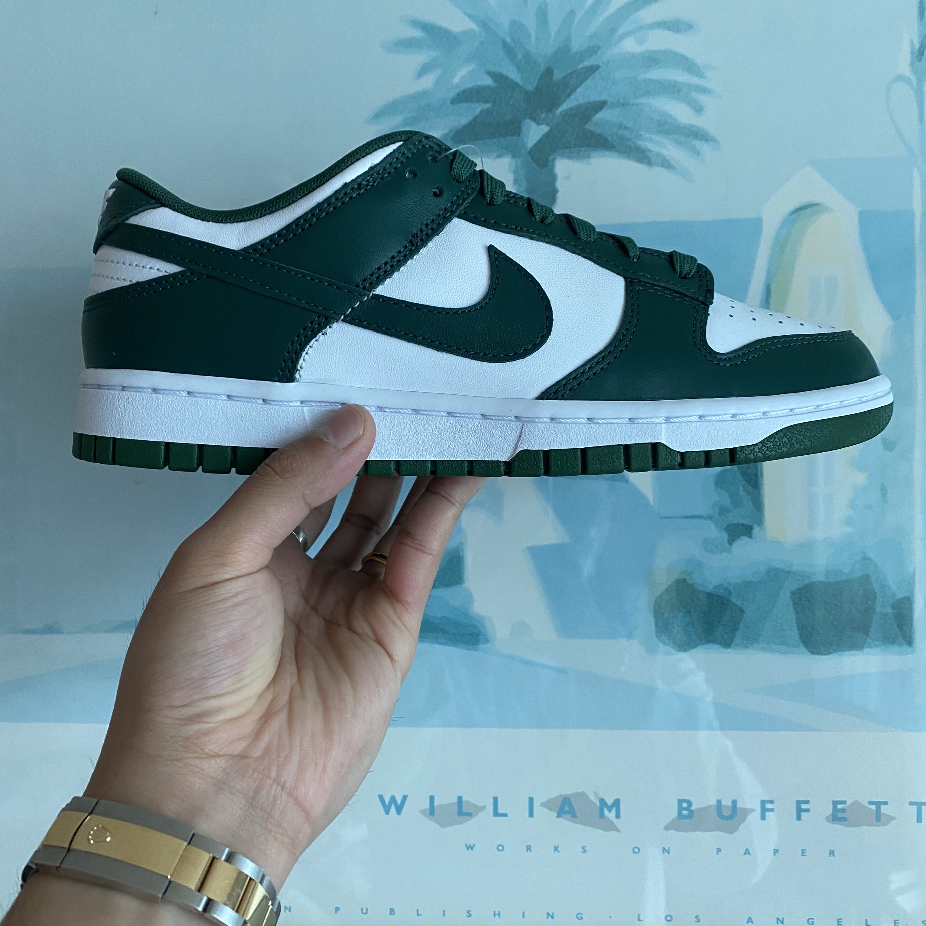 Nike Dunk Low Retro Varsity Green 착용 스타일