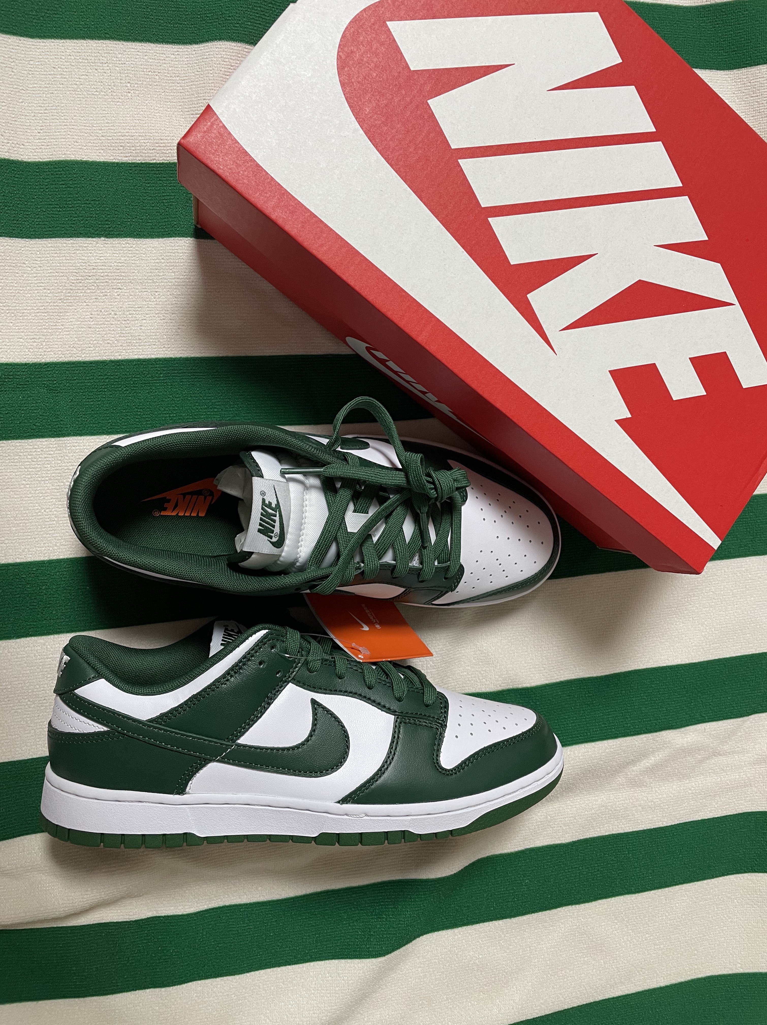 Nike Dunk Low Retro Varsity Green 착용 스타일