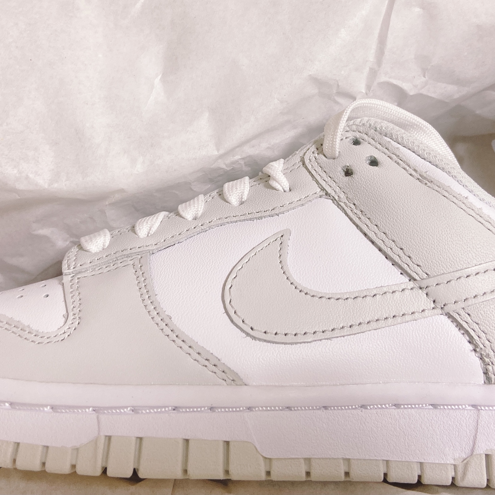 (W) Nike Dunk Low Photon Dust 착용 스타일 - 2