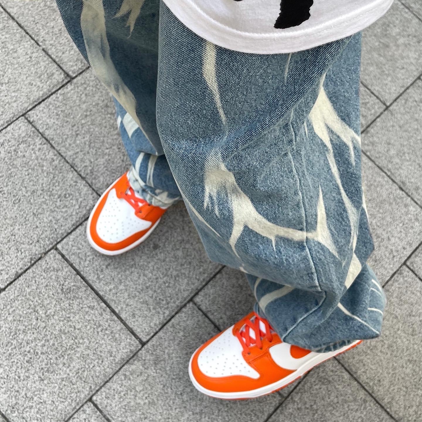 Nike Dunk High Retro Orange Blaze, (W) Nike Dunk High Orange Blaze 착용 스타일 - 2