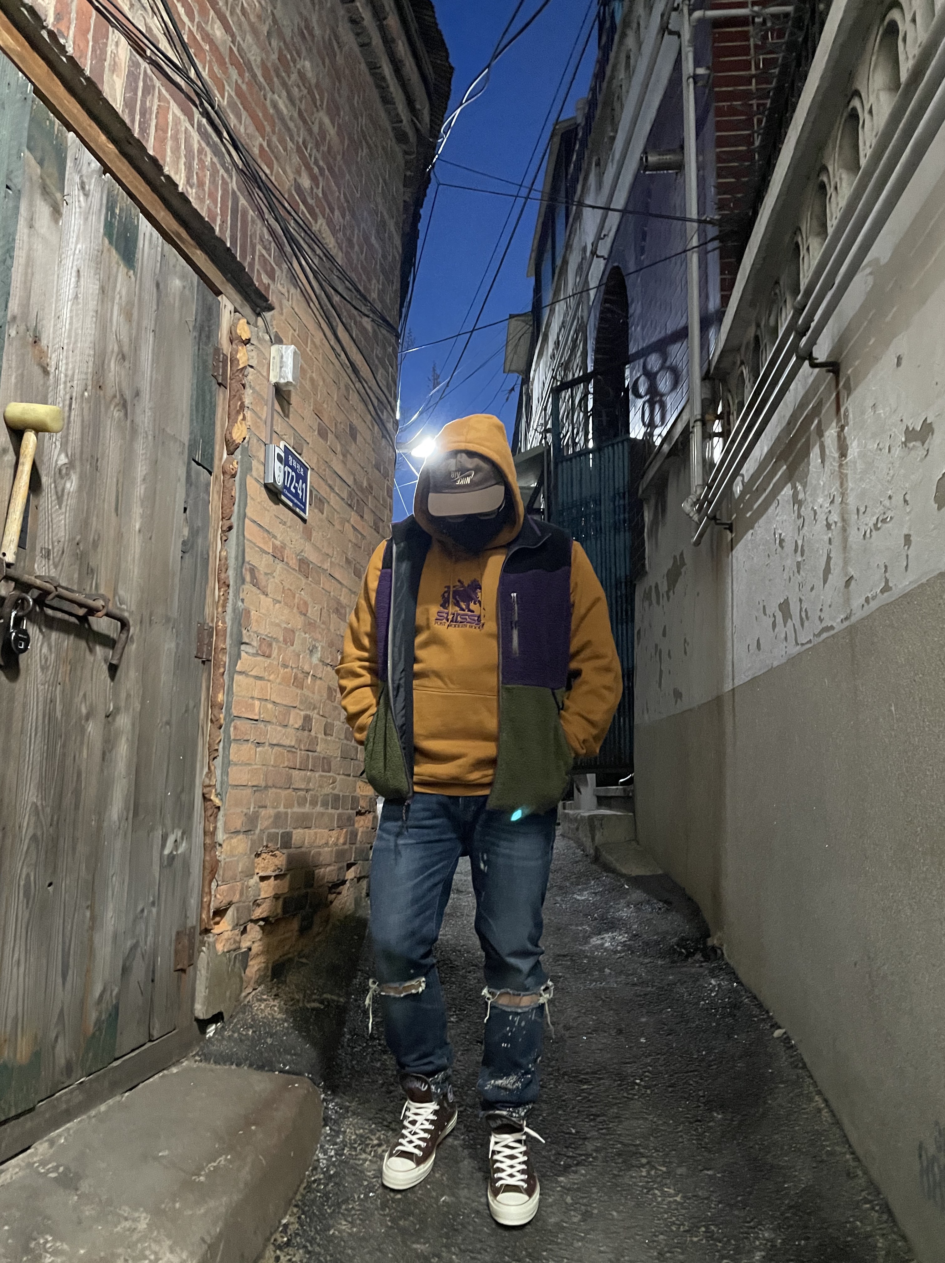 Converse x Bandulu Chuck 70 High Cappuccino 착용 스타일 - 1