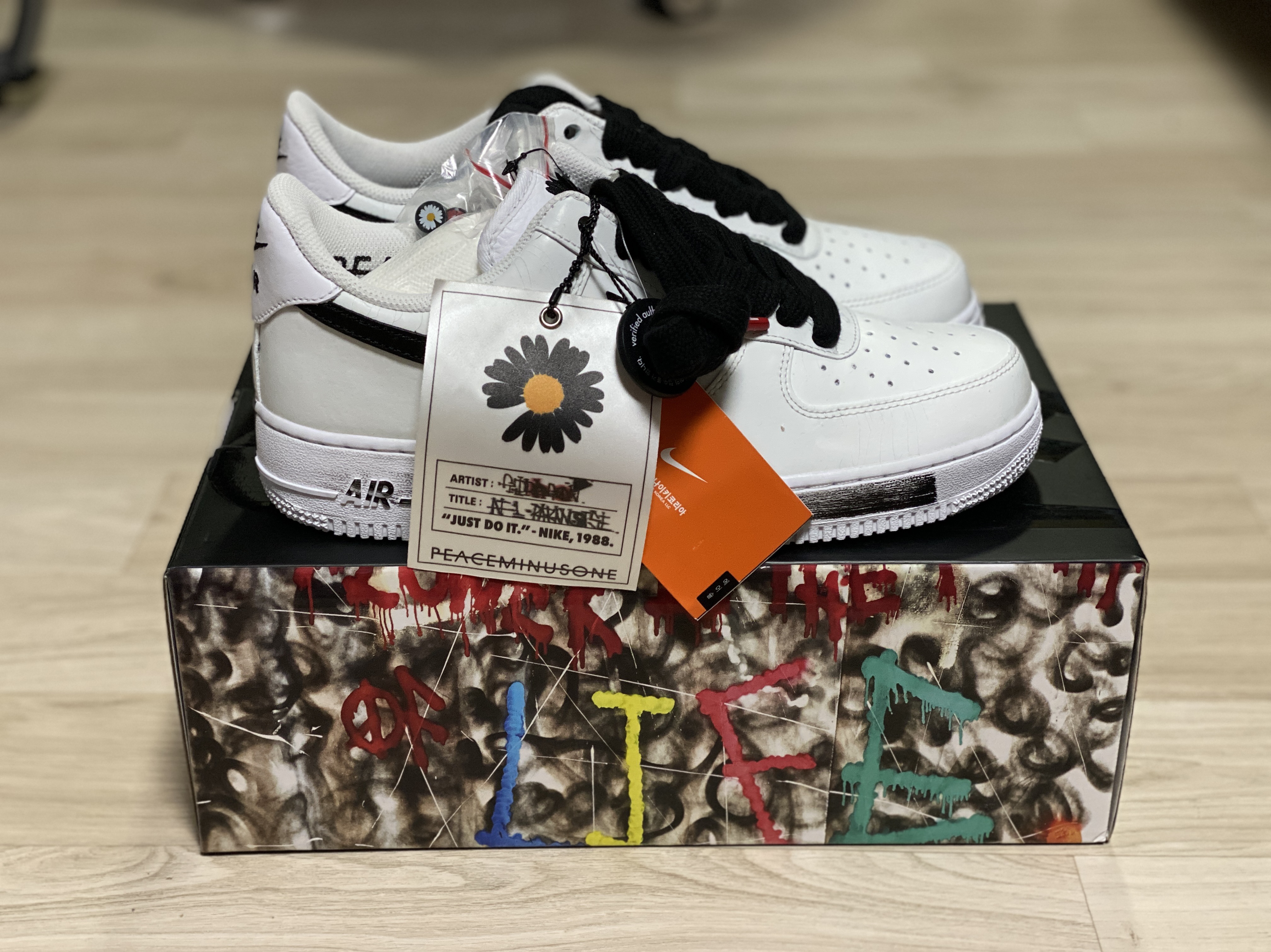 Nike x Peaceminusone Air Force 1 Low Para-Noise 2.0 착용 스타일 - 2