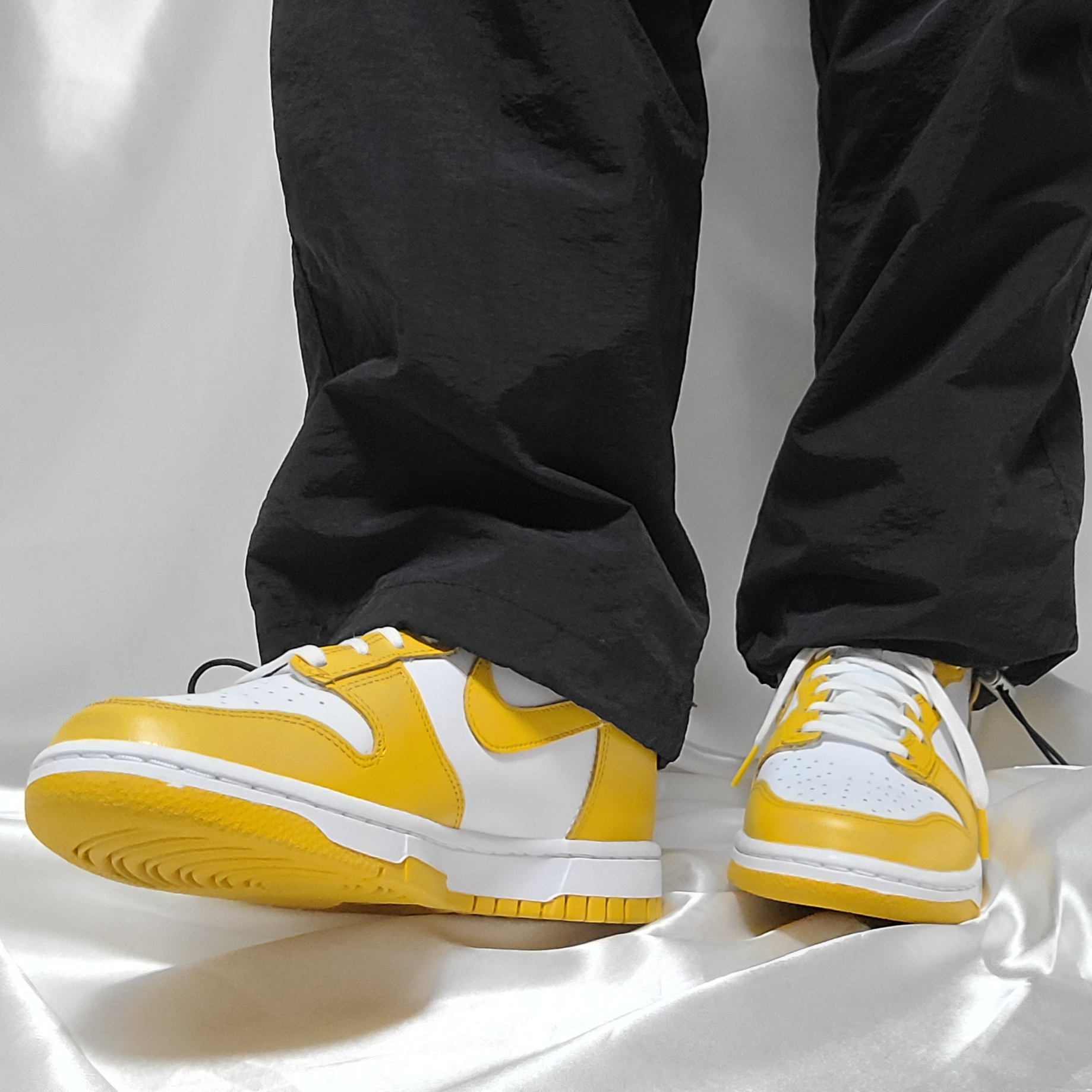 (W) Nike Dunk High Dark Sulfur 착용 스타일 - 4