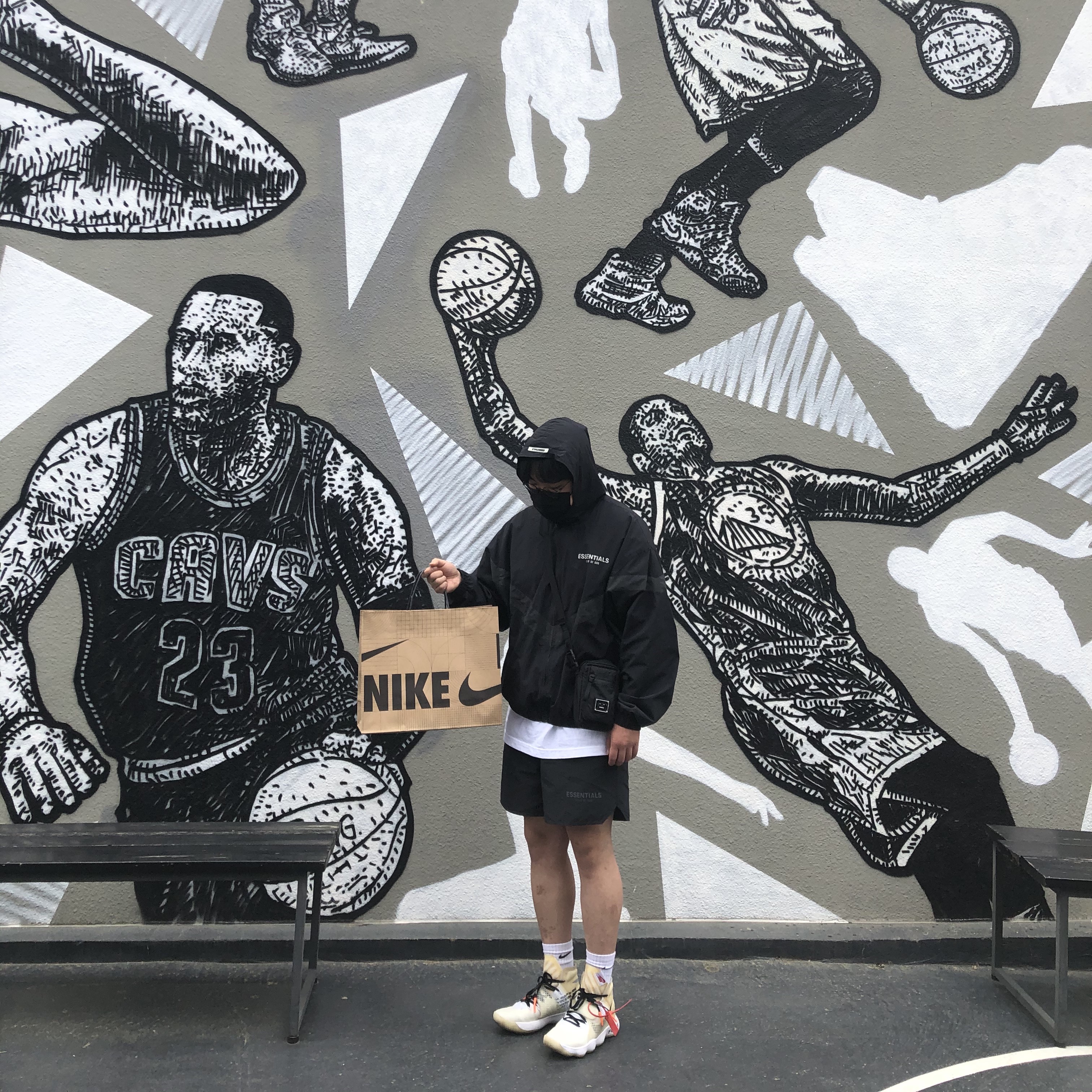 Essentials Volley Shorts Black - 20FW, Nike x Off-White React Hyperdunk 2017 Flyknit The Ten 착용 스타일