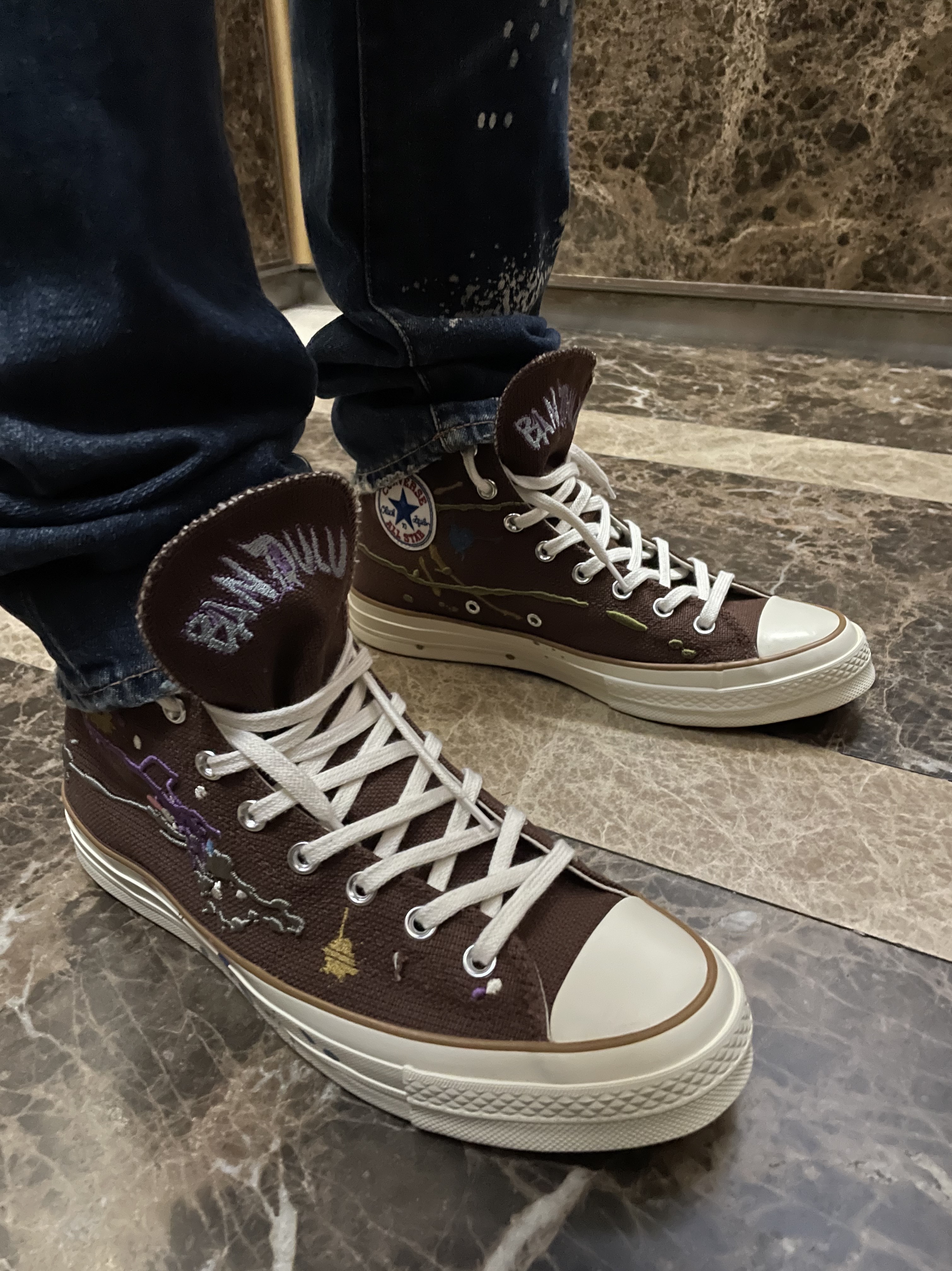 Converse x Bandulu Chuck 70 High Cappuccino 착용 스타일 - 2