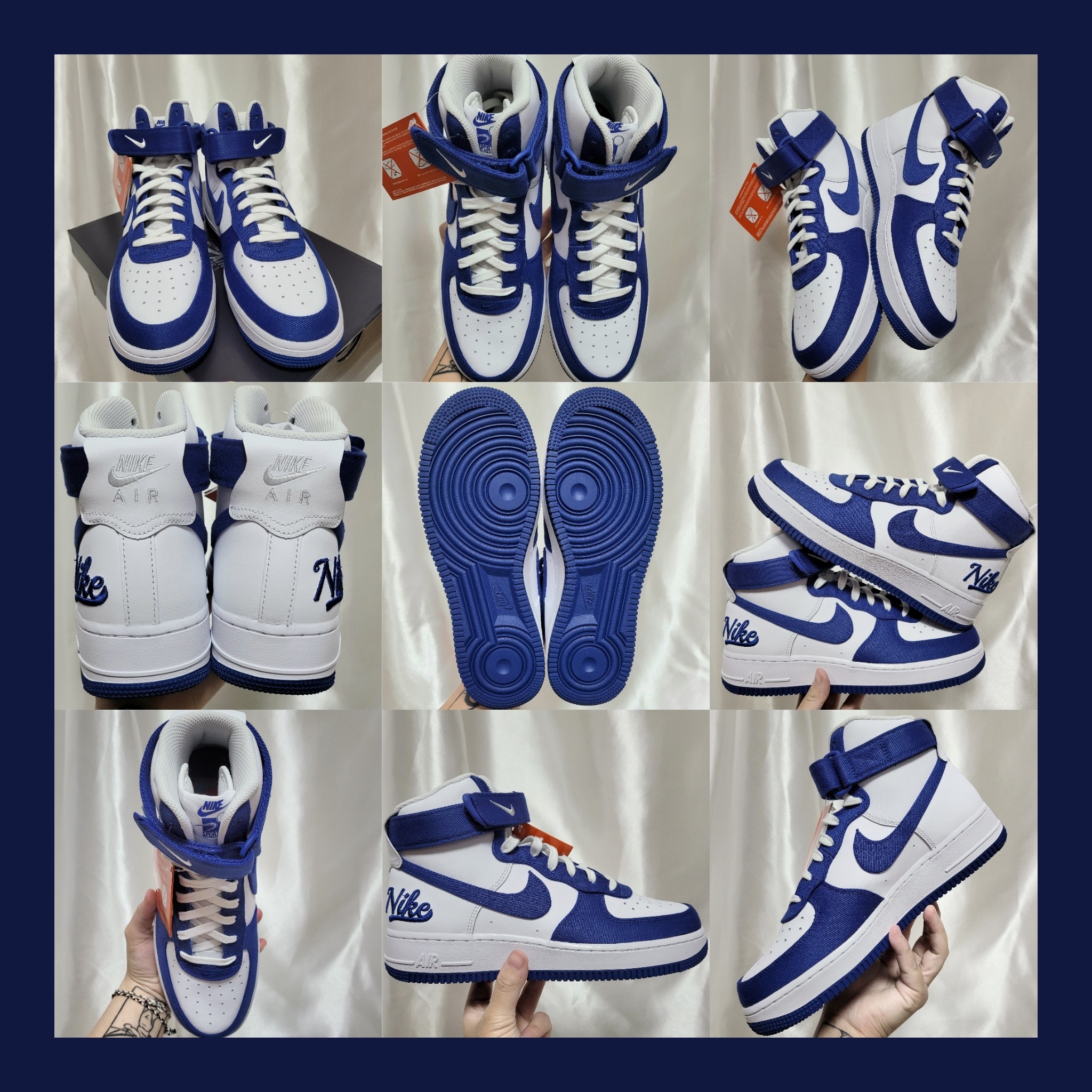 Nike Air Force 1 High '07 LV8 EMB Dodgers 착용 스타일