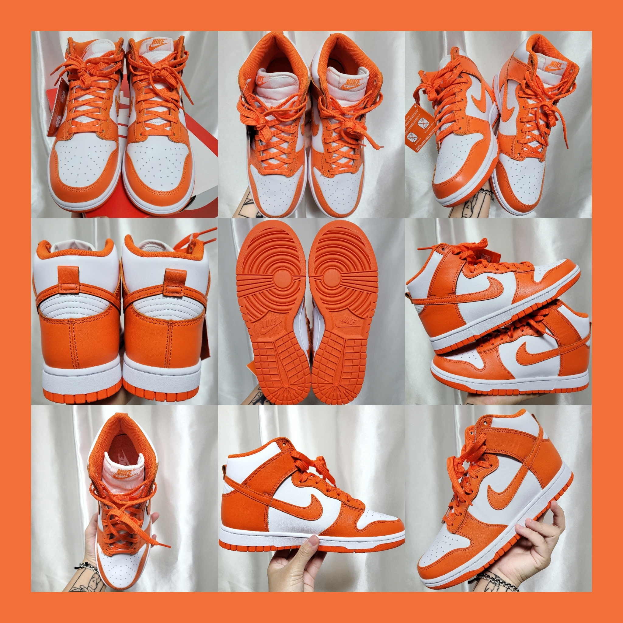 Nike Dunk High Retro Orange Blaze, (W) Nike Dunk High Orange Blaze 착용 스타일