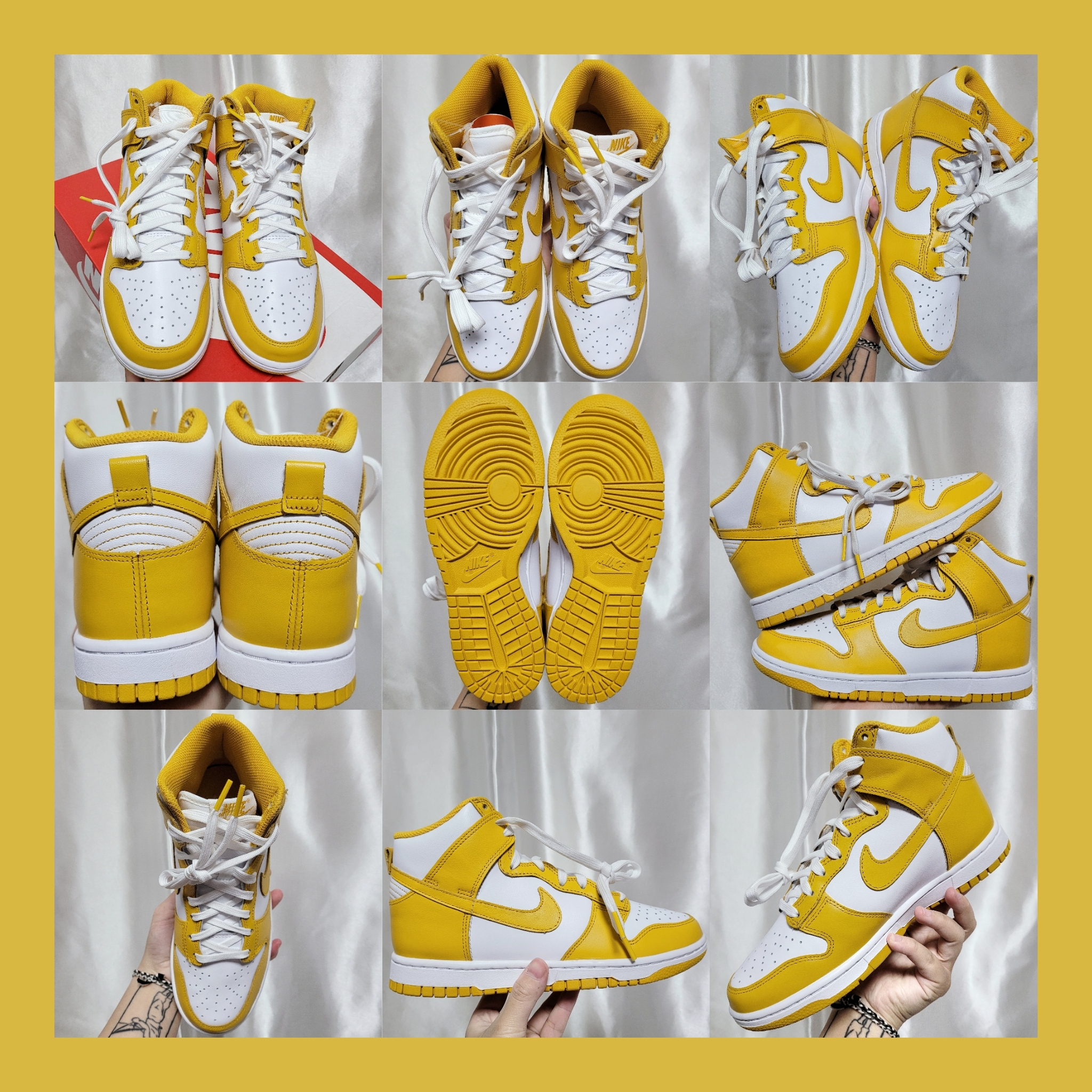 (W) Nike Dunk High Dark Sulfur 착용 스타일
