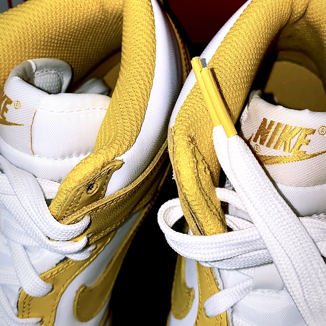 (W) Nike Dunk High Dark Sulfur 착용 스타일 - 2